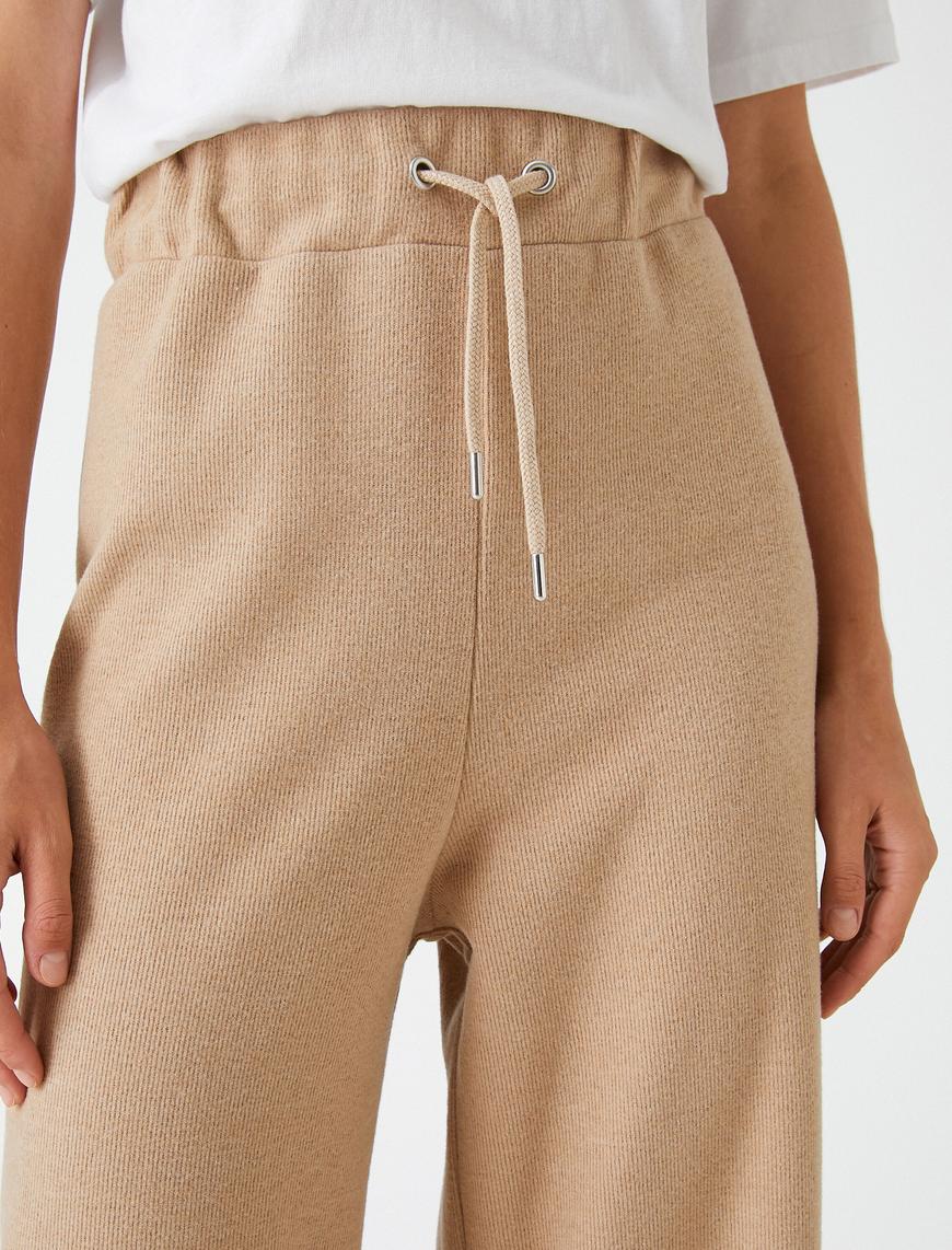   Bol Paça Pantolon Beli Bağlamalı