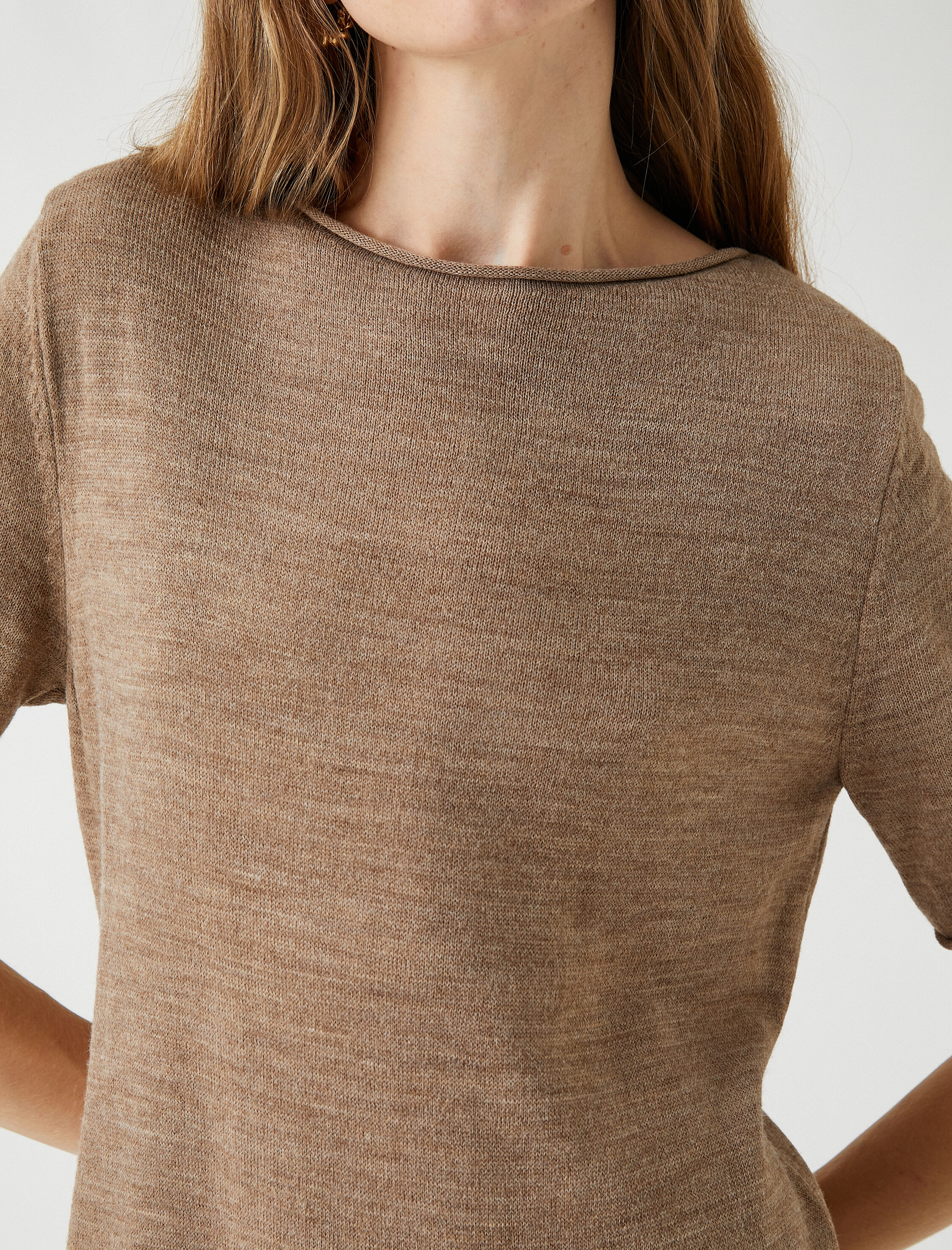 Triko Elbise Çift Yırtmaçlı