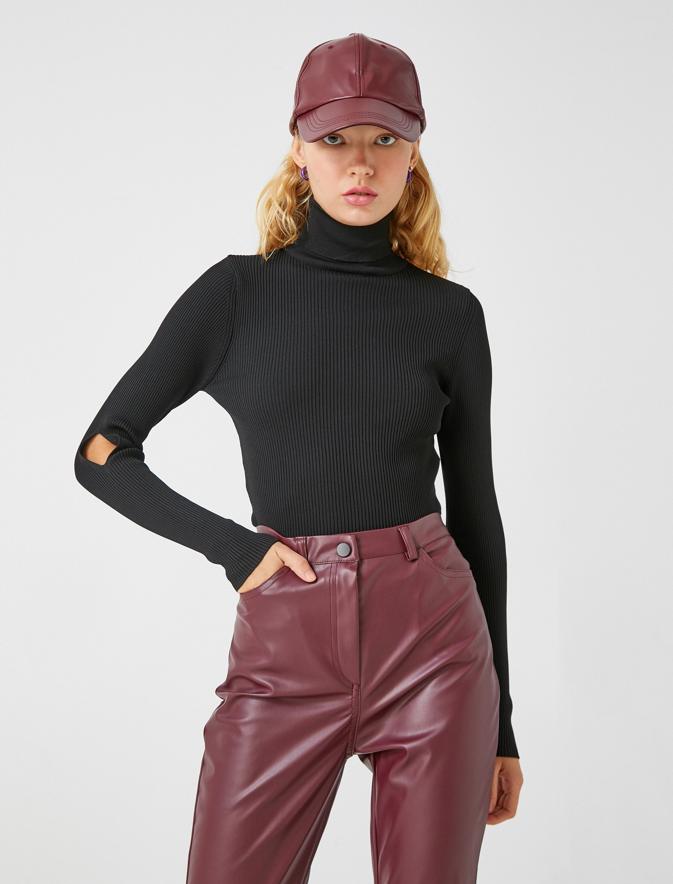   Balıkçı Yaka Kazak Triko Uzun Kollu