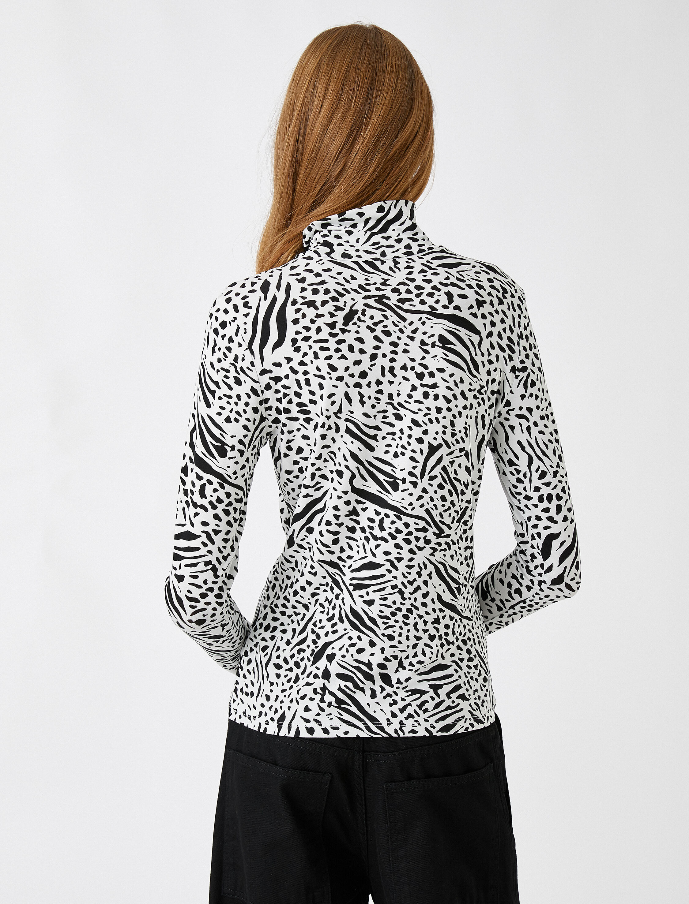   Zebra Desenli Uzun Kollu Tişört