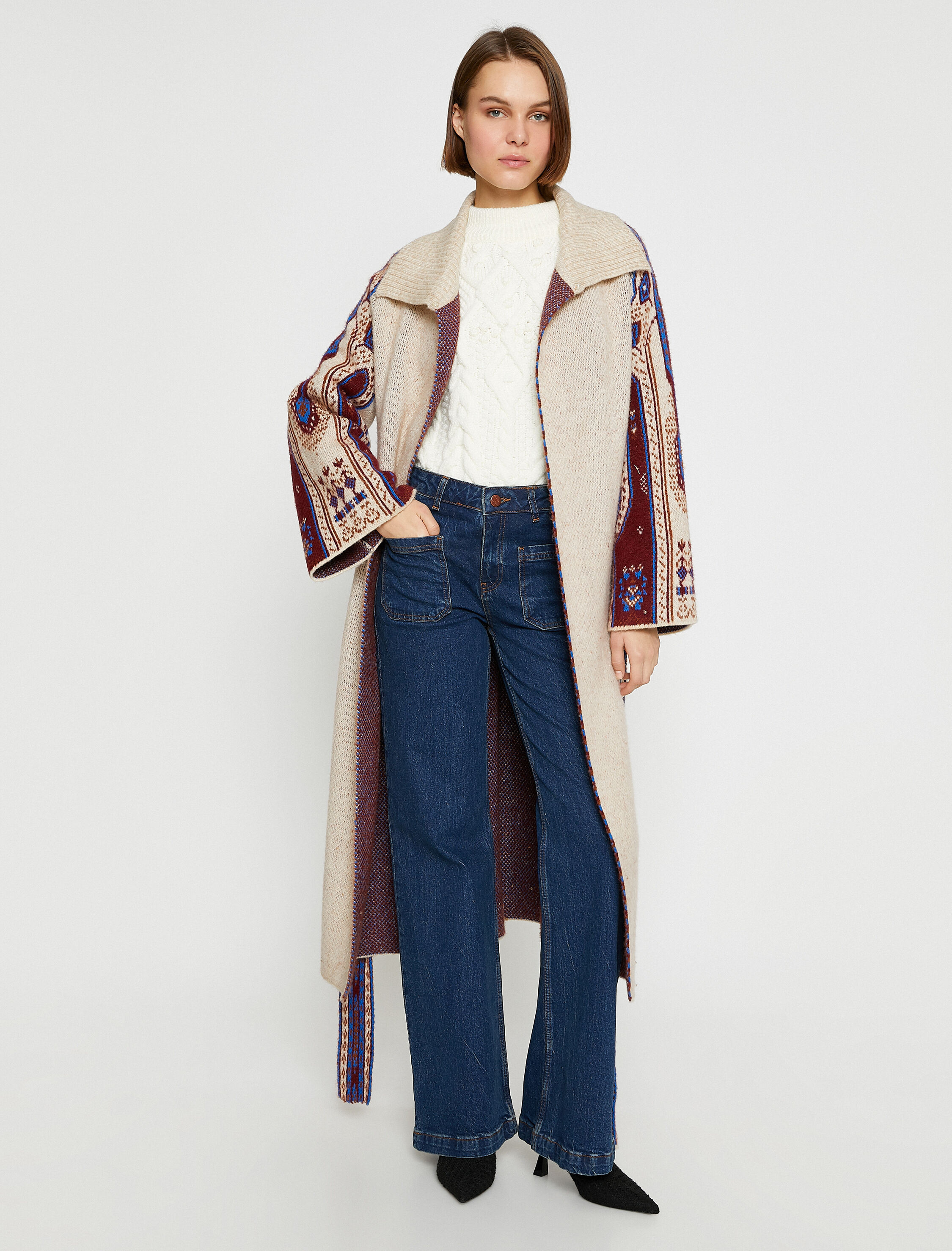   Geniş Paça Kot Pantolon Cep Detaylı