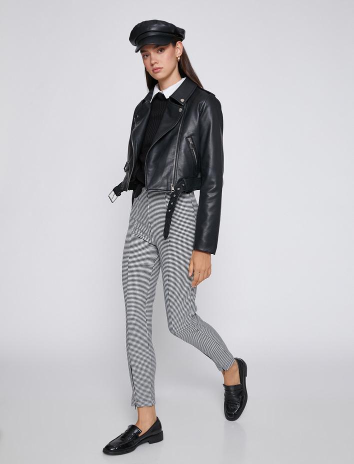  Nervürlü Slim Fit Pantolon