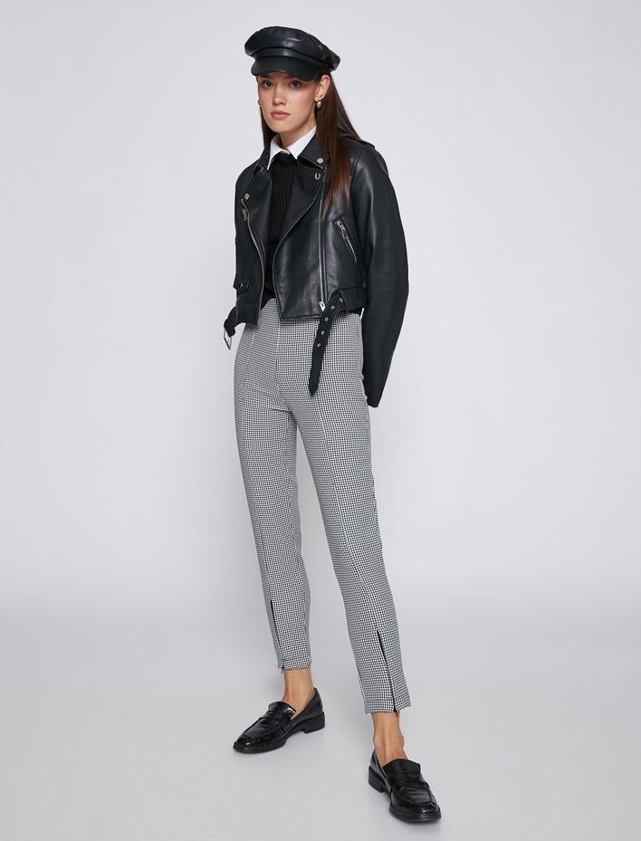  Nervürlü Slim Fit Pantolon