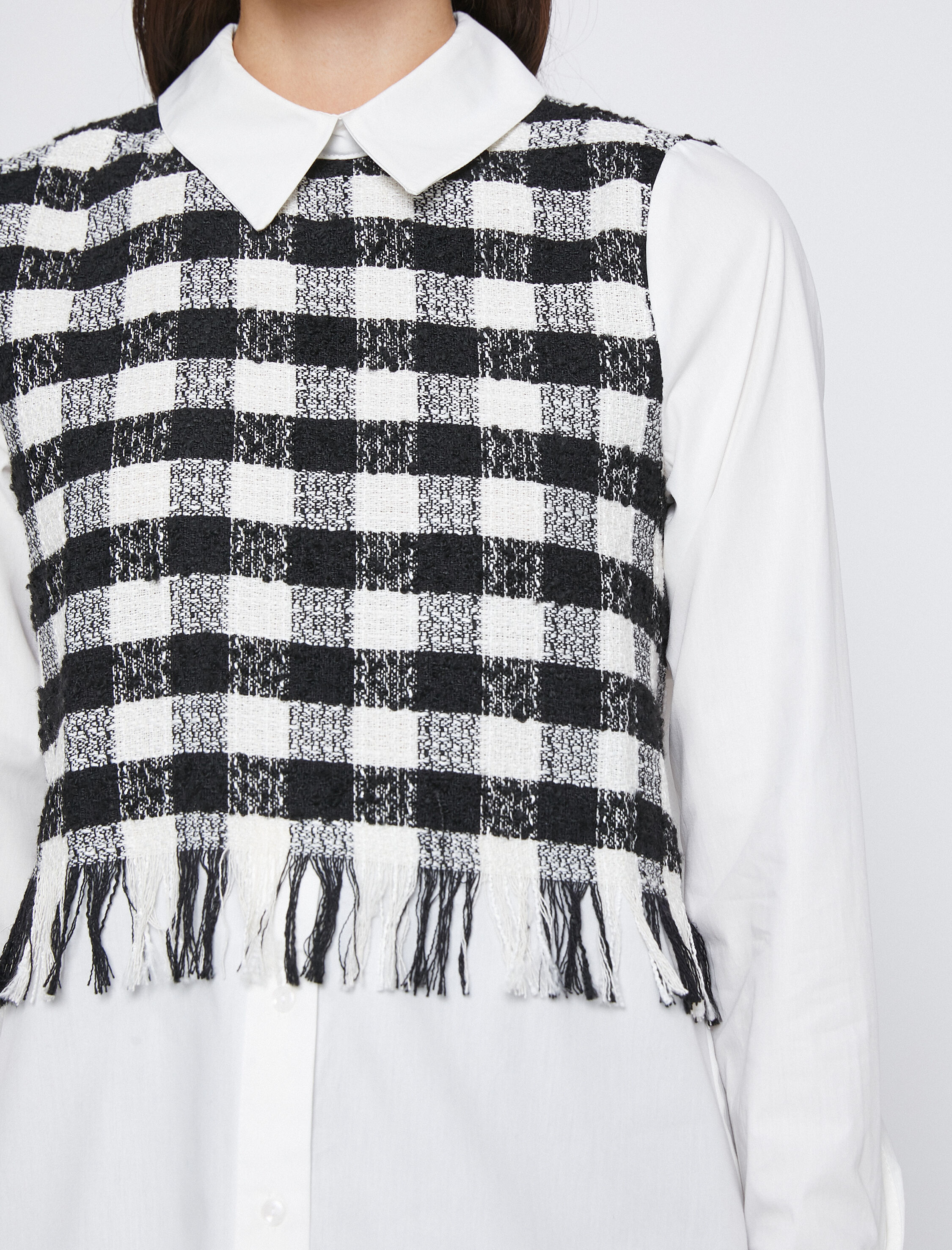   Tüvit Detaylı Gömlek Uzun Kollu