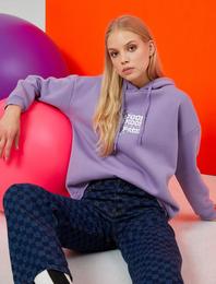 Minions Lisanslı Sweatshirt Oversize Kapüşonlu İçi Polarlı
