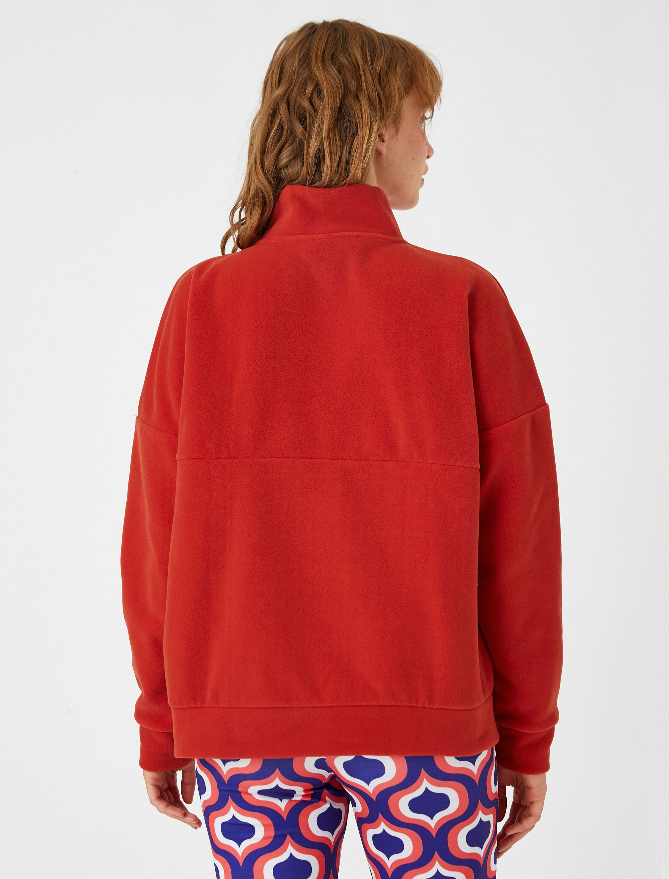   Polar Sweatshirt Fermuarlı Dik Yaka