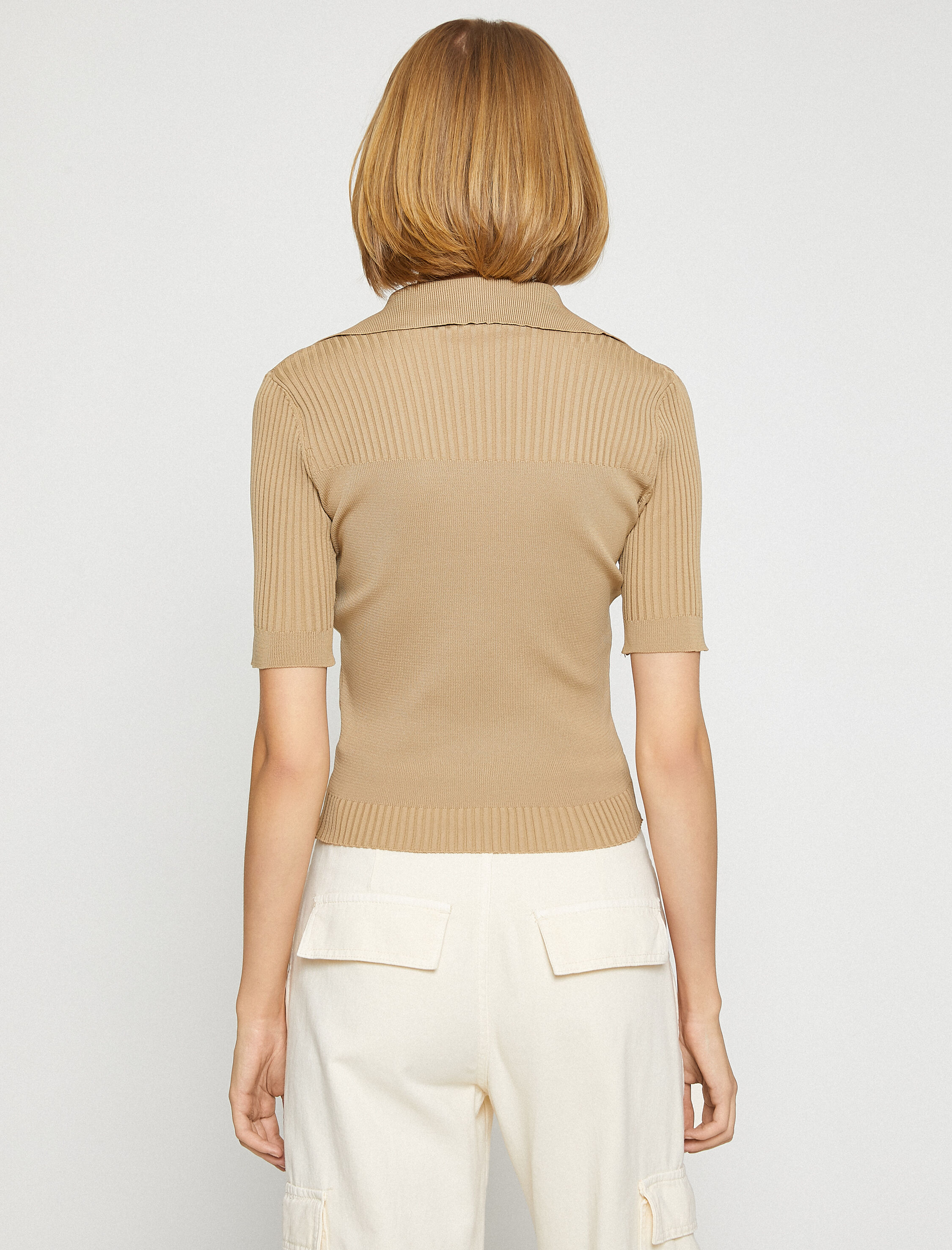   Triko Kazak Polo Yaka Kısa Kollu