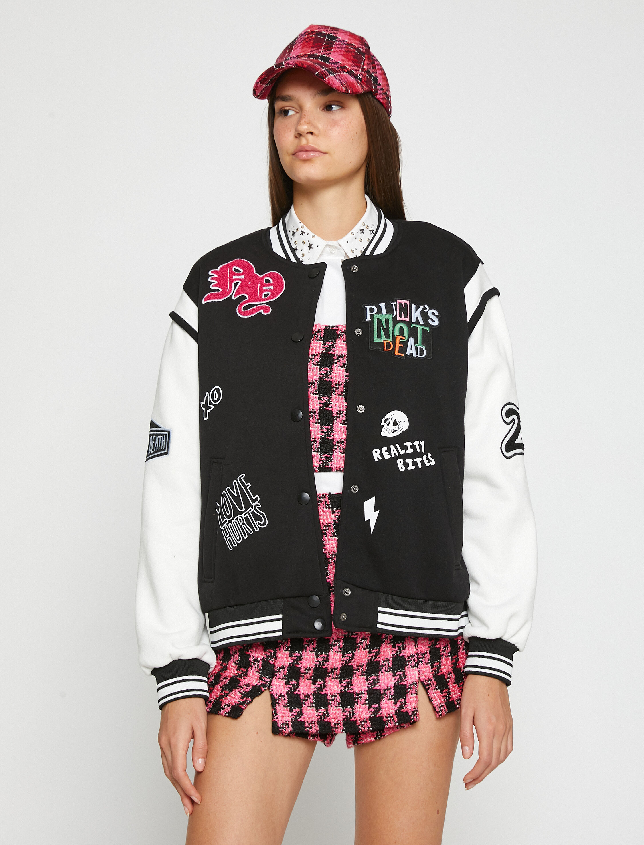   Oversize Pilot Ceket Aplikeli Baskılı İçi Polarlı