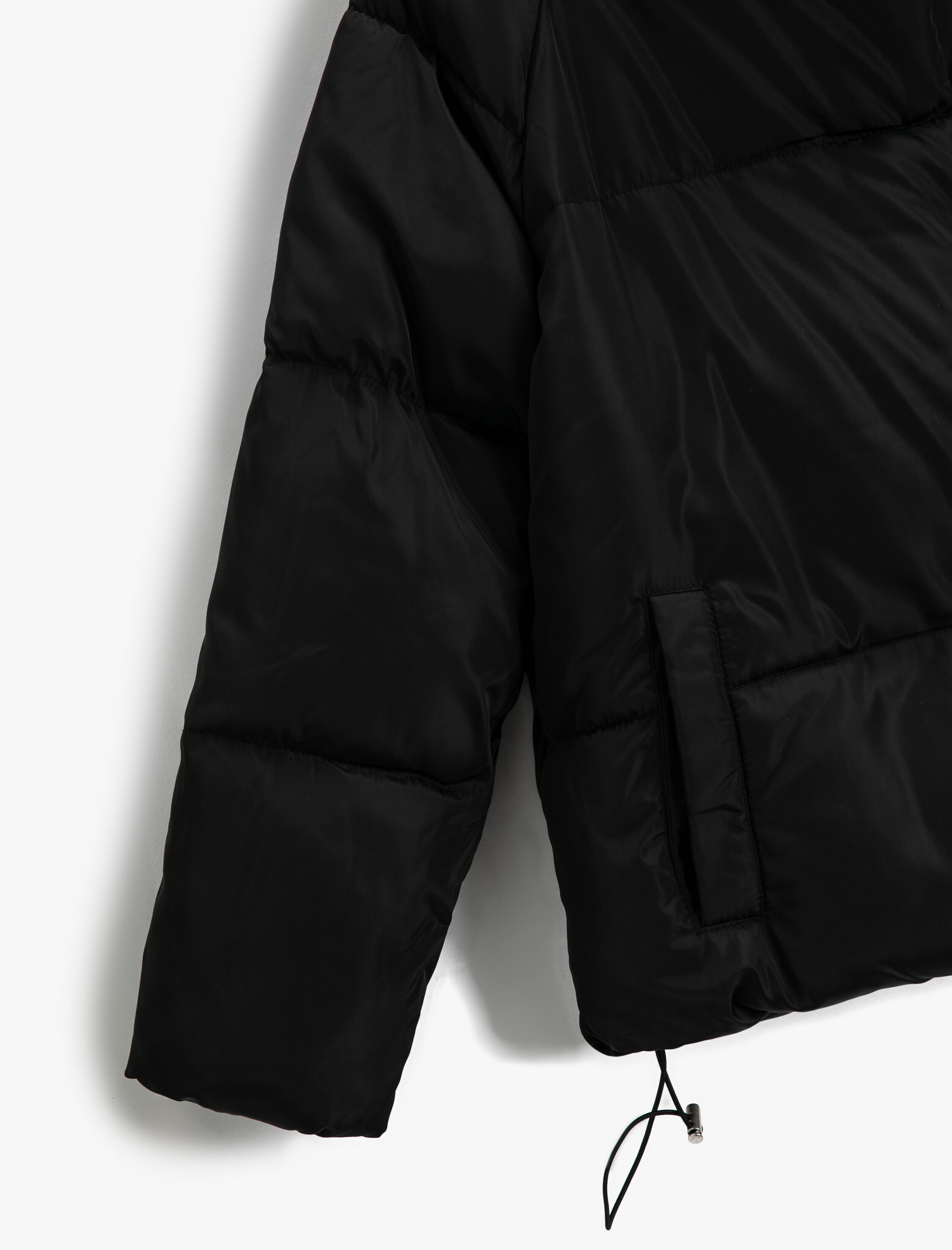   Şişme Mont Dik Yaka Oversize