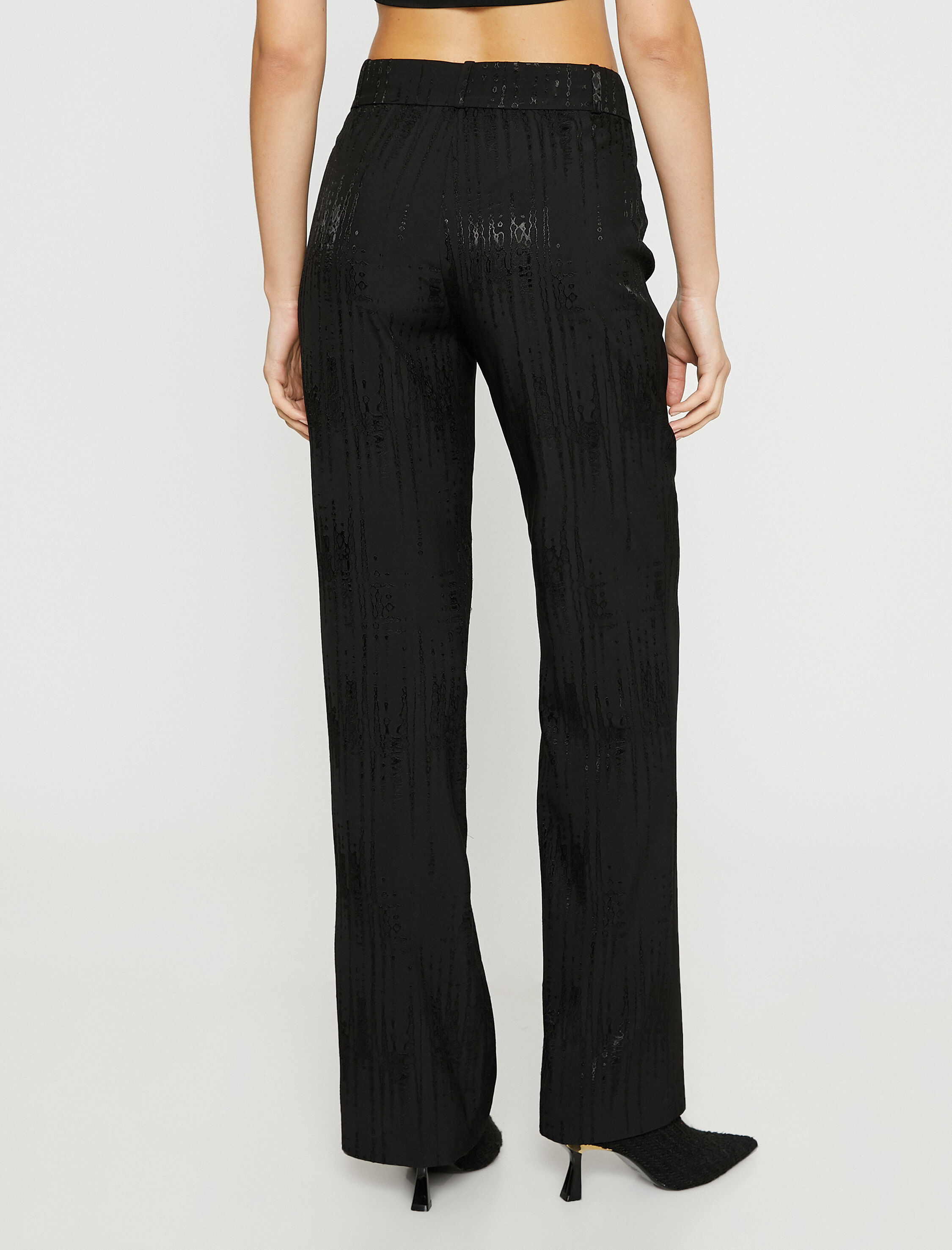   Desenli Bol Paça Pantolon