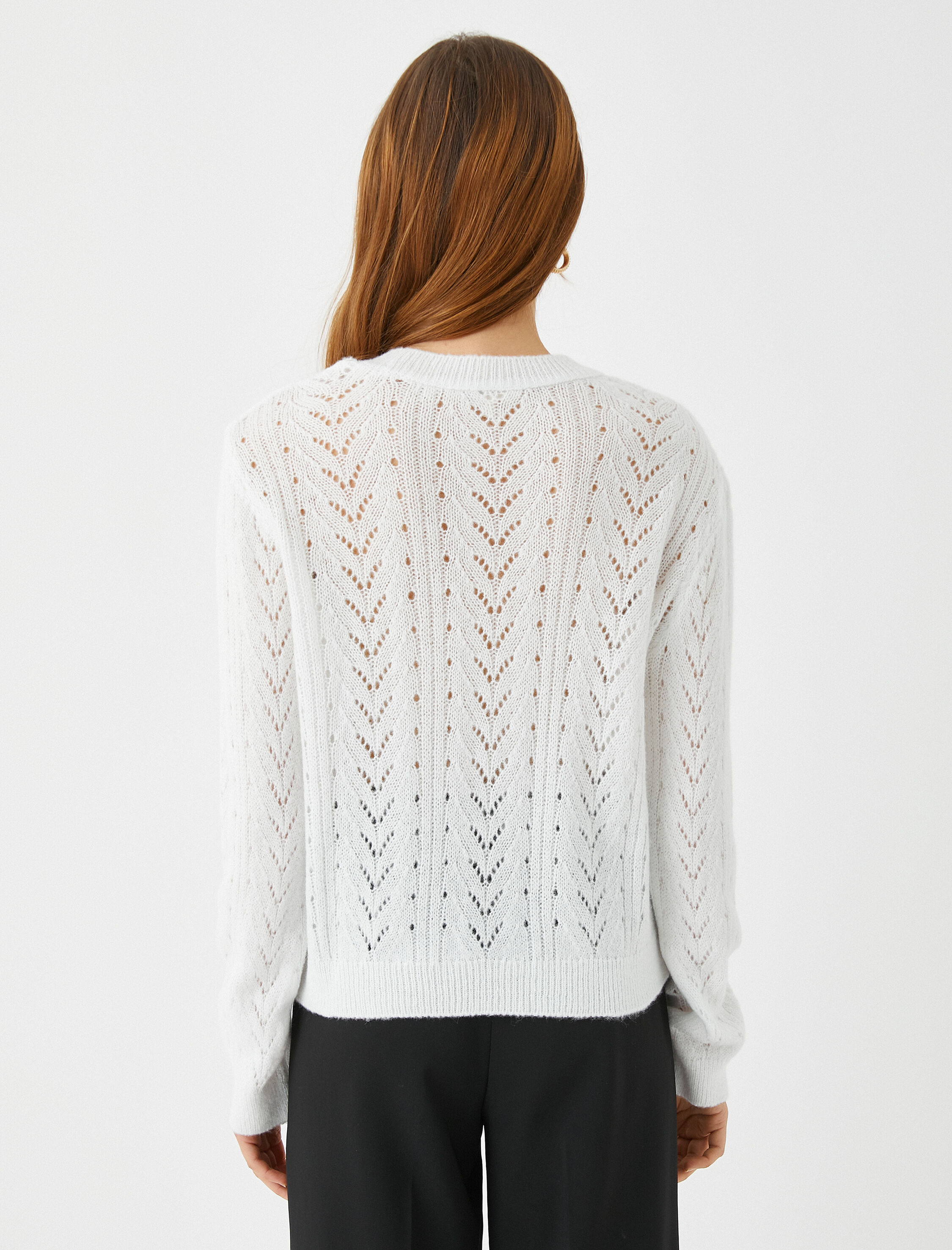   Örgü Kazak Bisiklet Yaka Uzun Kollu