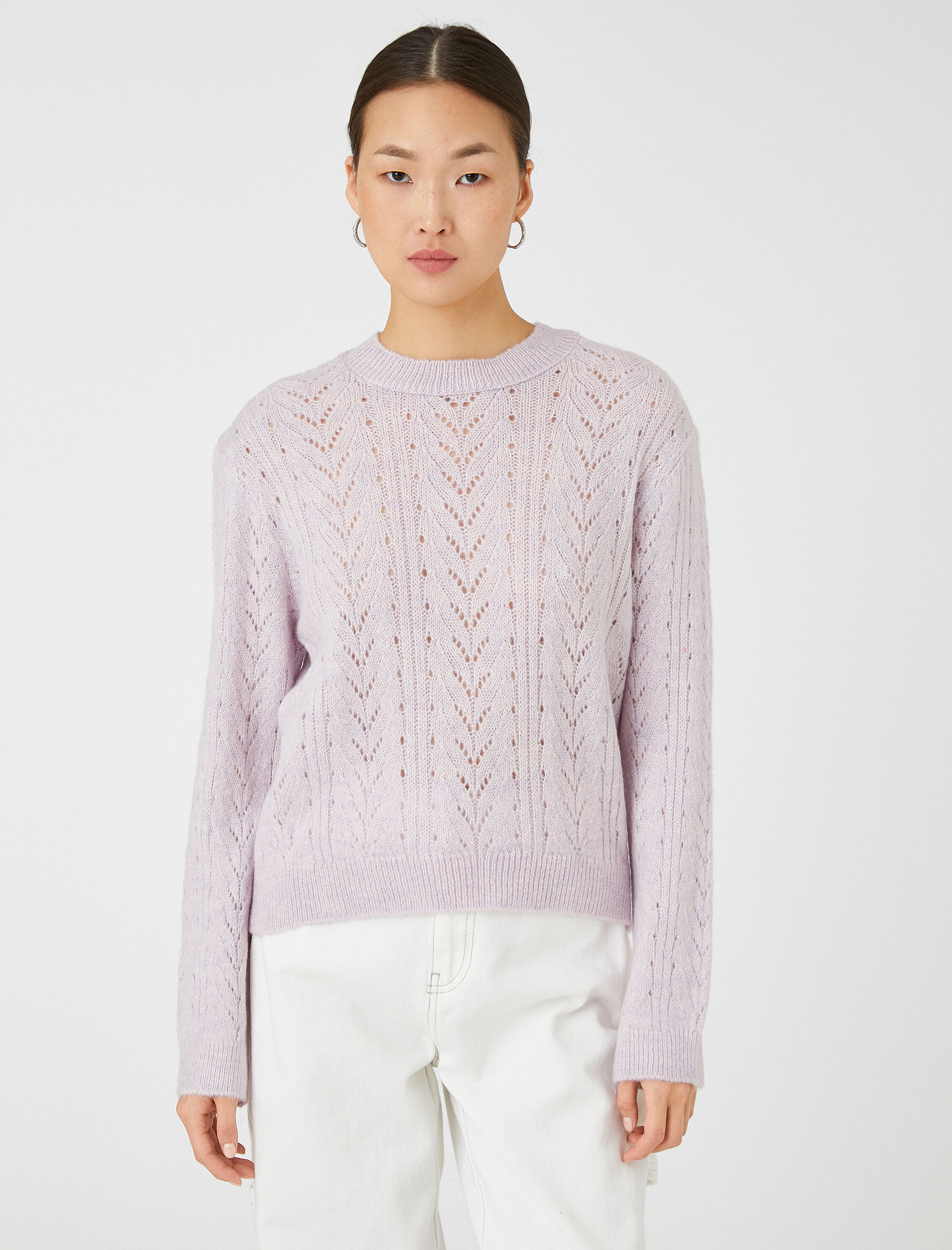   Örgü Kazak Bisiklet Yaka Uzun Kollu