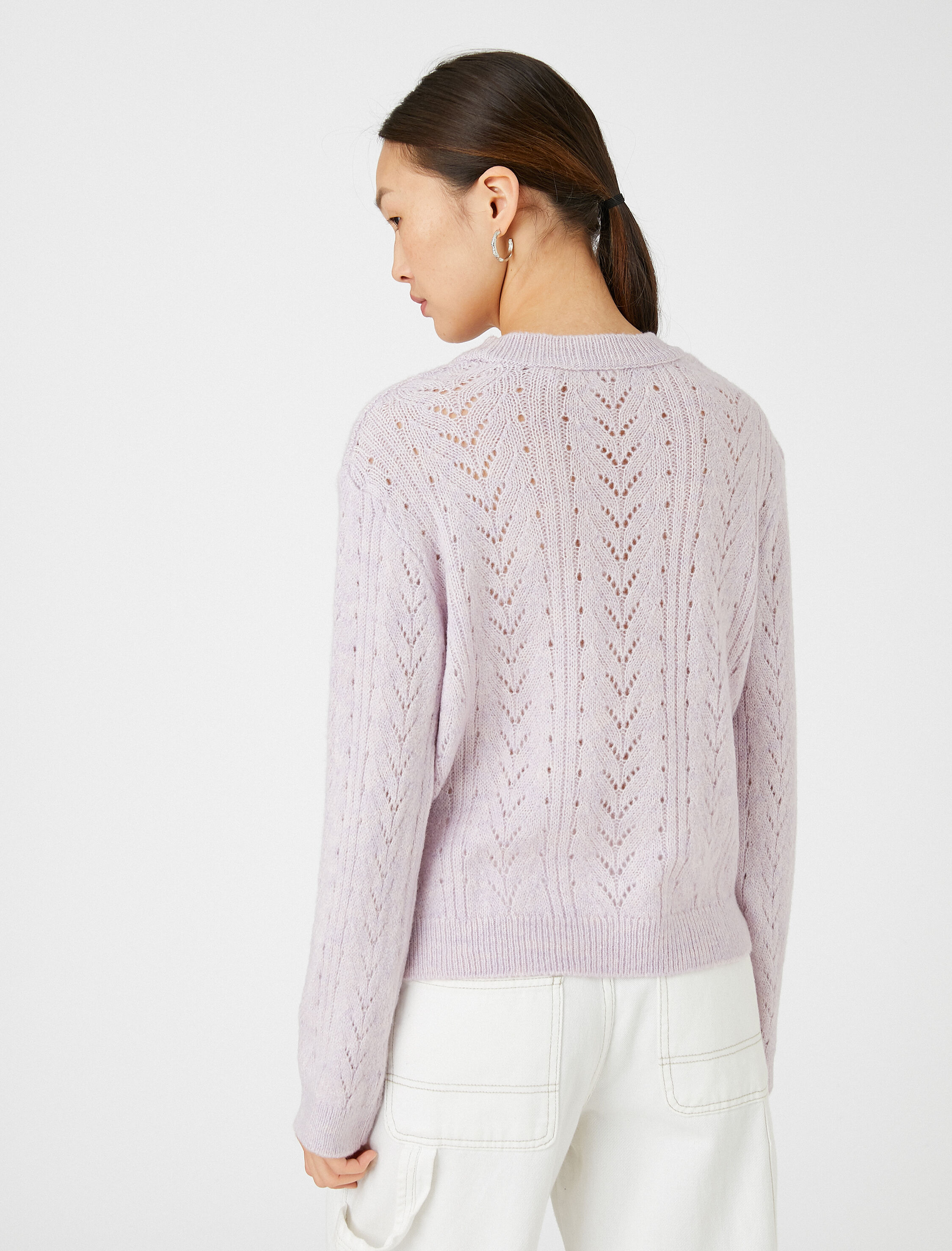   Örgü Kazak Bisiklet Yaka Uzun Kollu