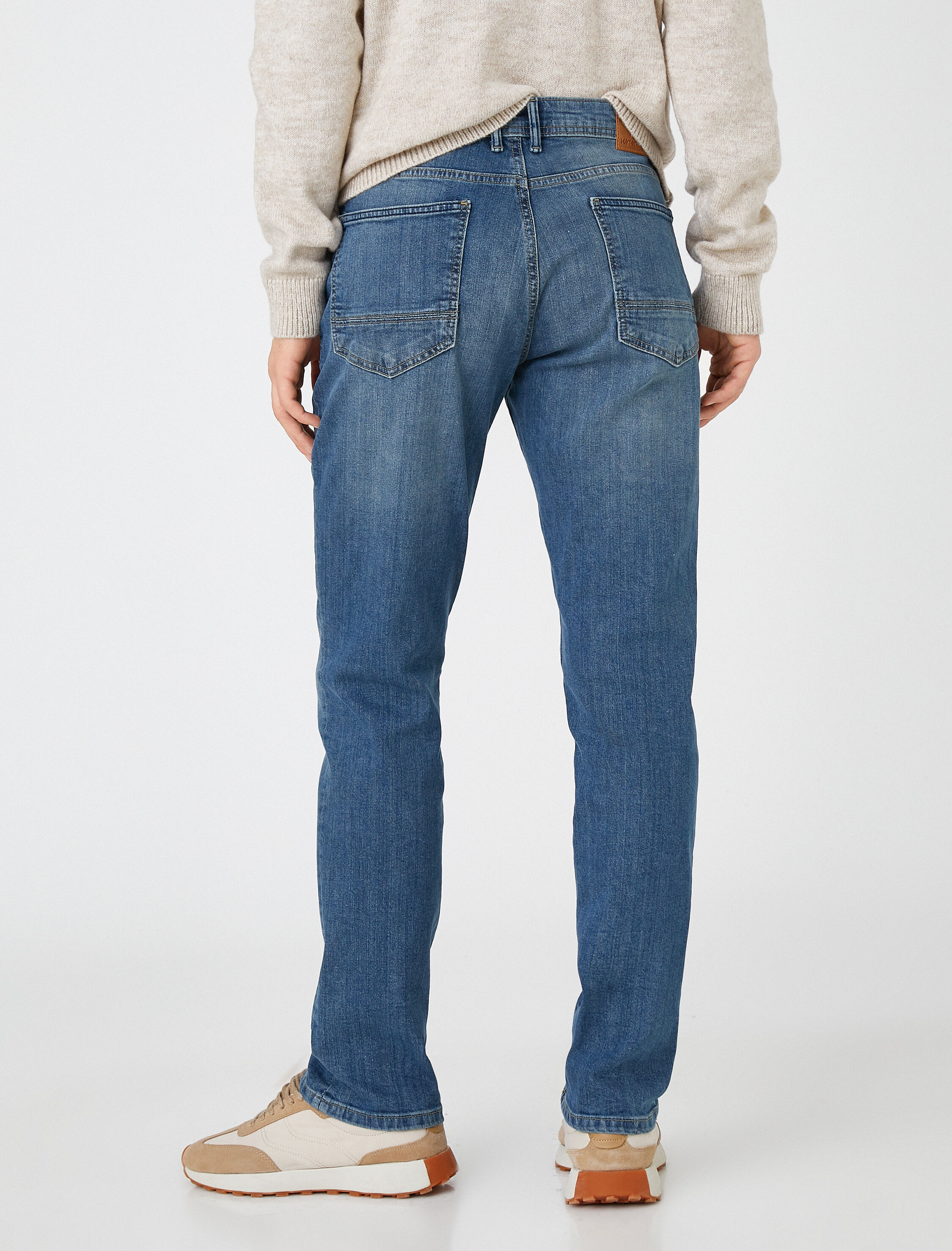 Straight Fit Boru Paça Kot Pantolon - Mark Jean