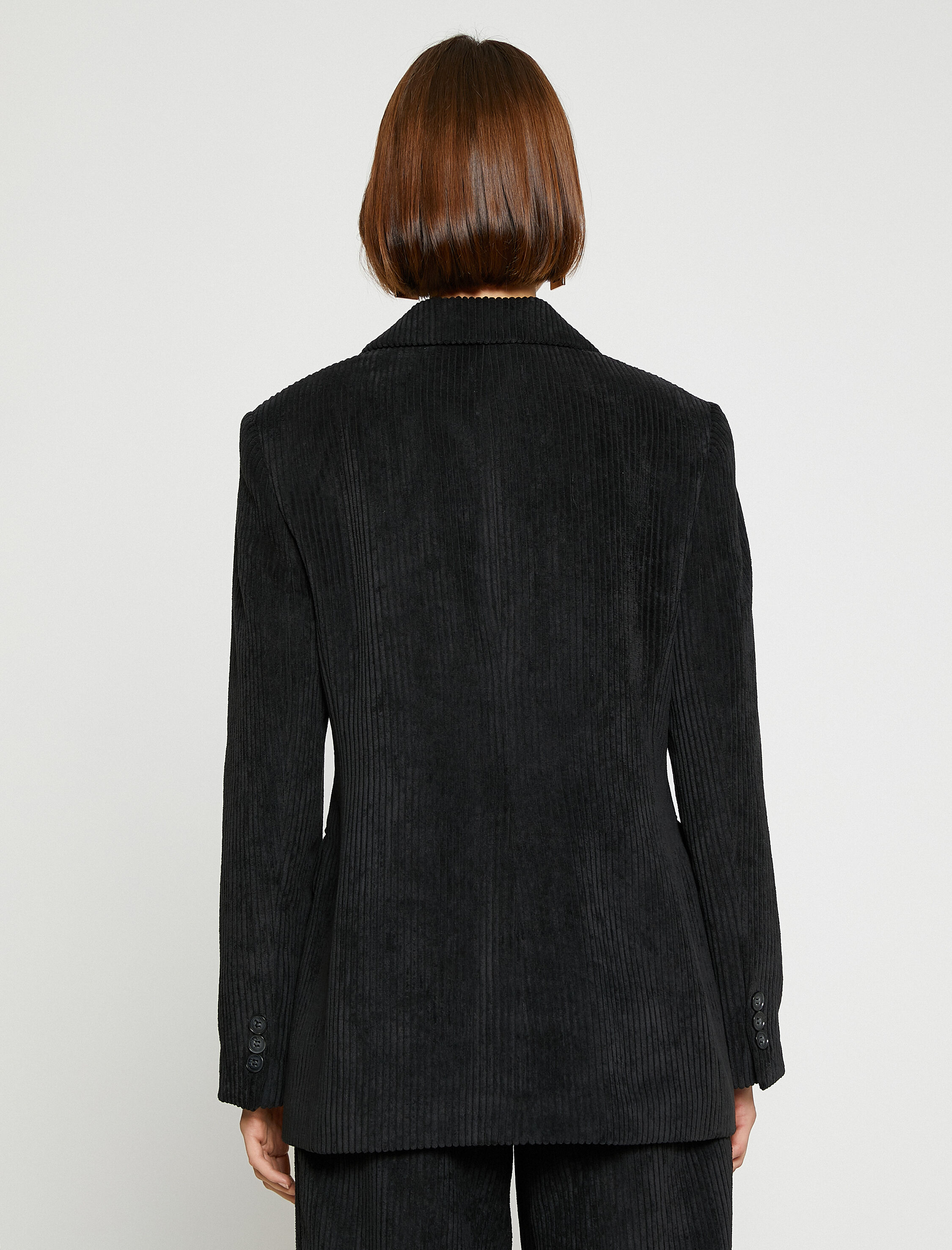   Fitilli Kadife Kruvaze Blazer Ceket