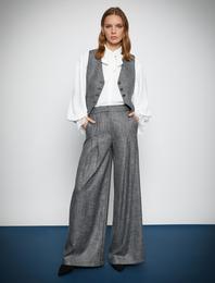 Melis Ağazat X Koton - Cepli Pileli Palazzo Pantolon