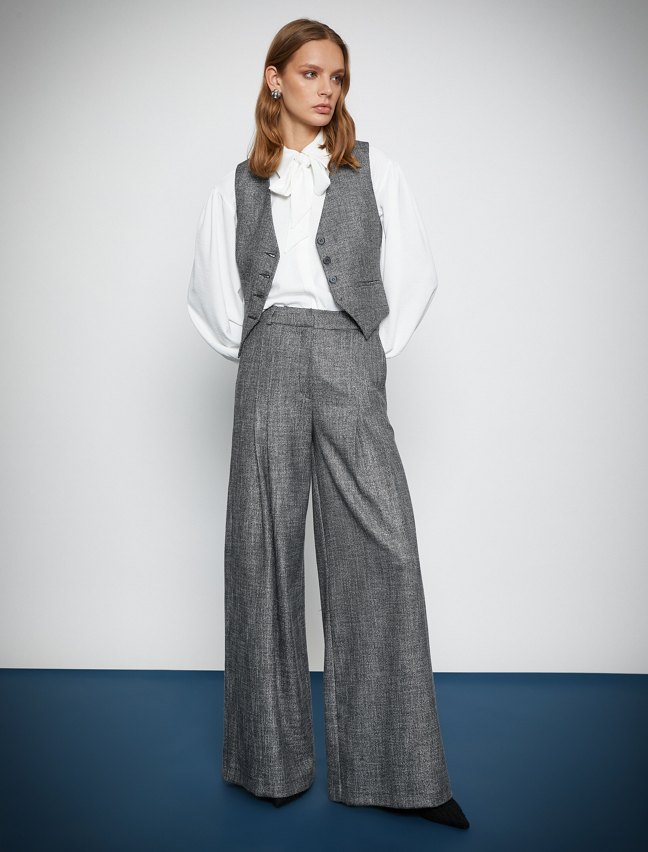   Melis Ağazat X Koton - Cepli Pileli Palazzo Pantolon