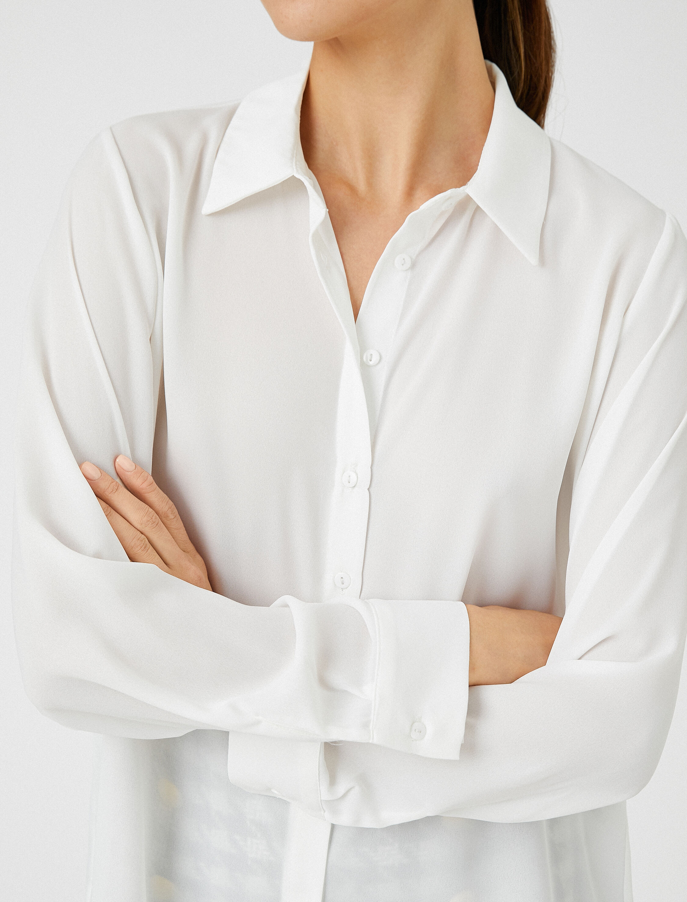   Basic Gömlek Uzun Kollu Düğmeli