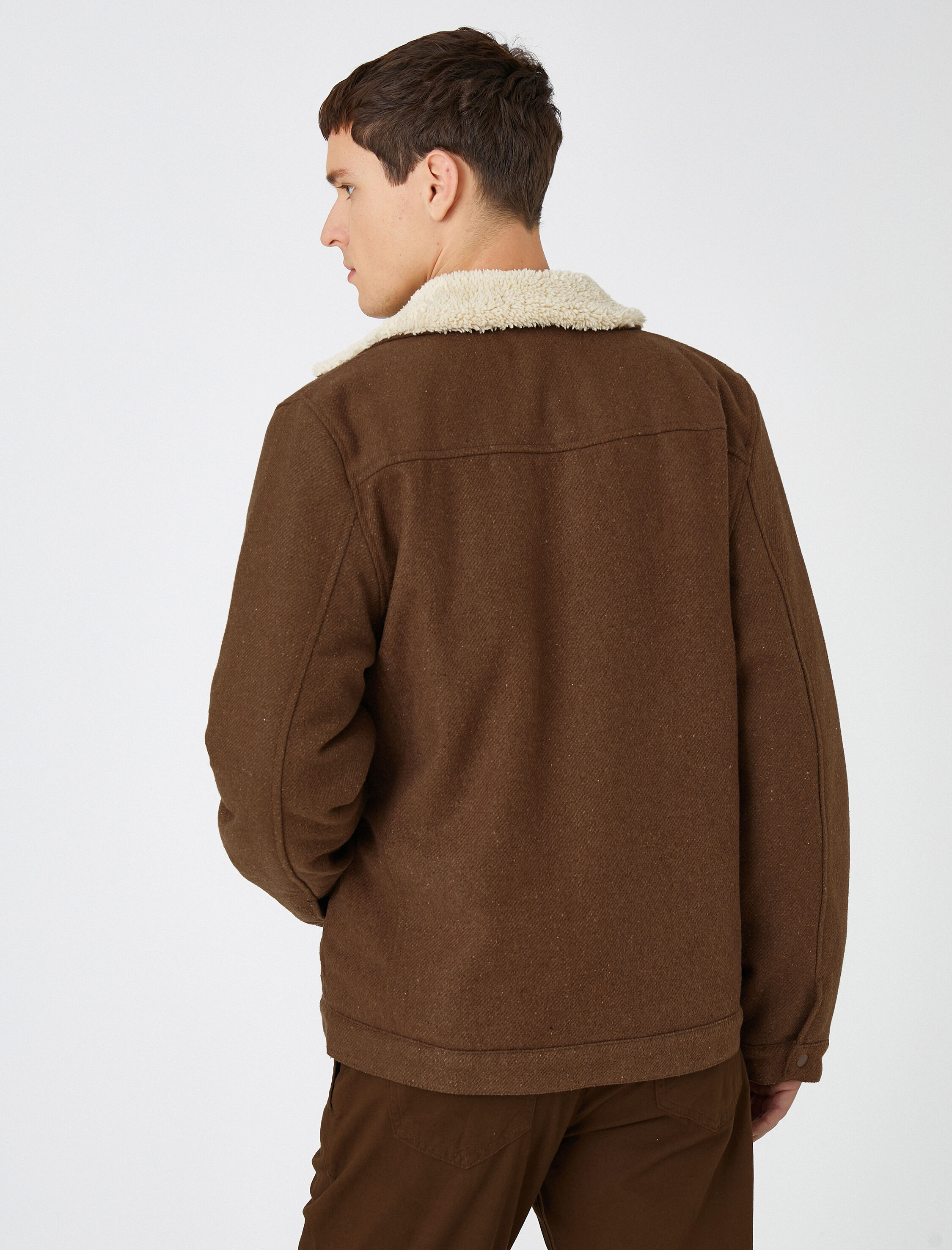   Yaka Detaylı Ceket Fermuarlı Çok Cepli