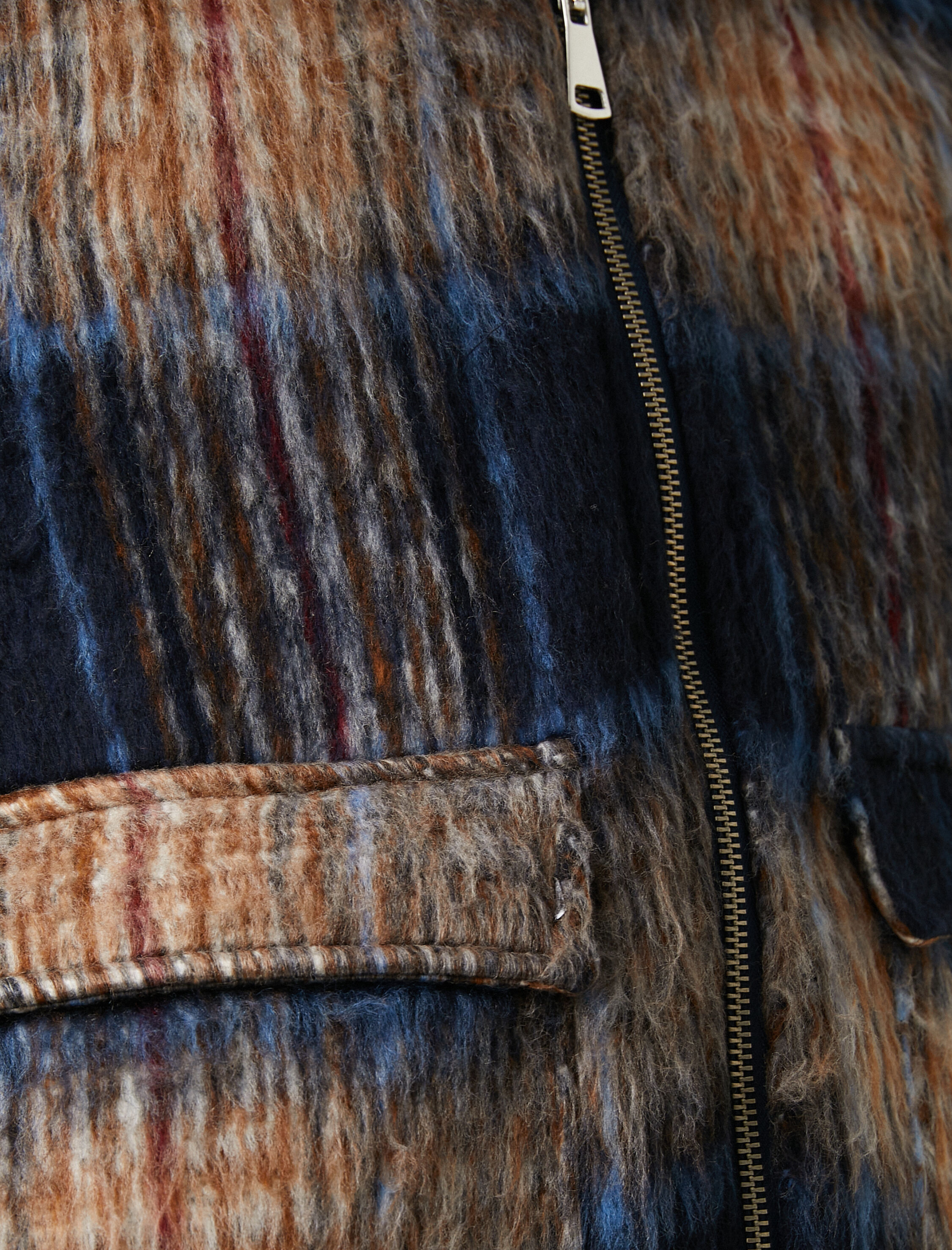   Yaka Detaylı Ceket Cepli Fermuarlı Yumuşak Dokulu