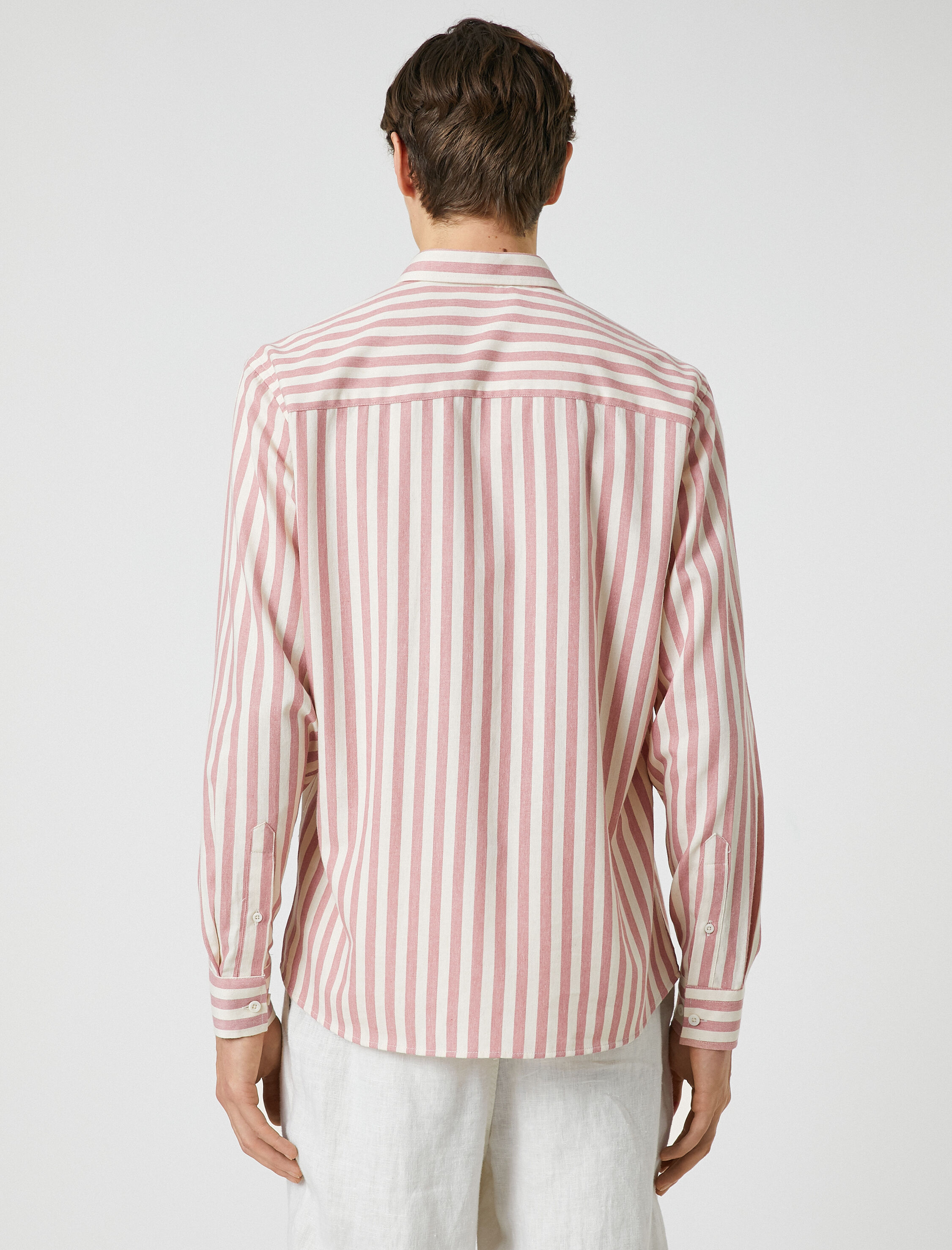   Spor Gömlek Uzun Kollu Klasik Yaka Slim Fit