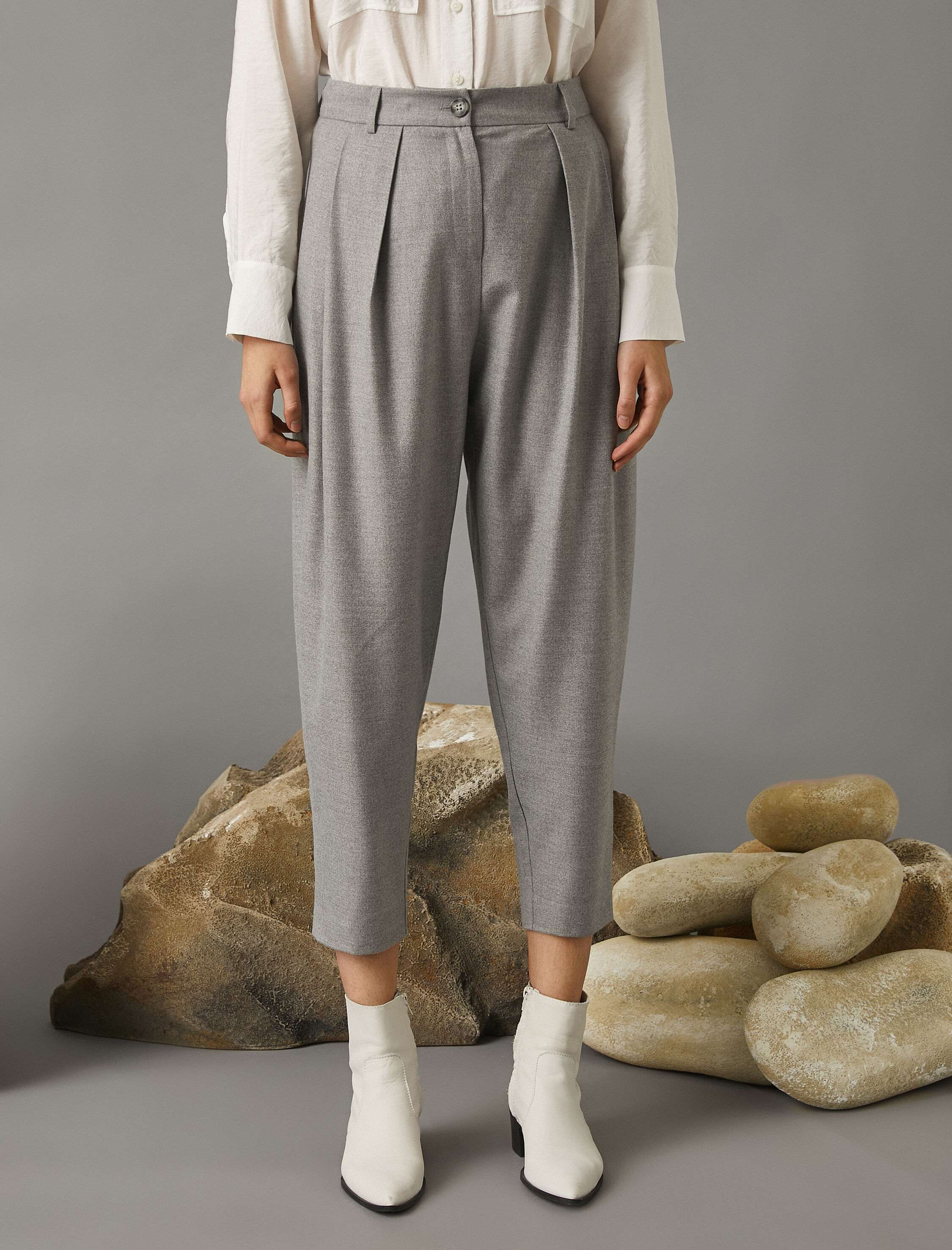   Havuç Kesim Pantolon Yüksek Bel