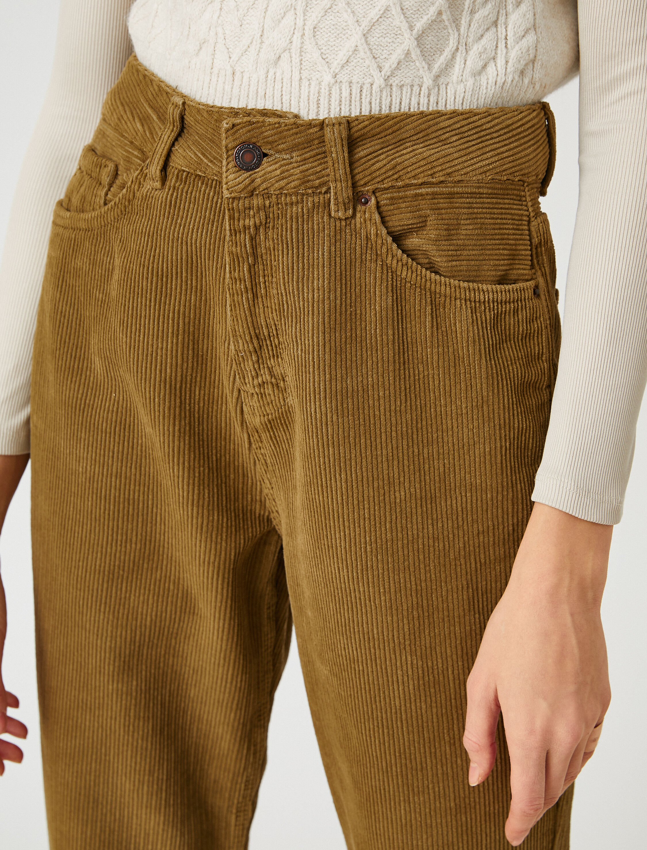   Yüksek Bel Kadife Pantolon