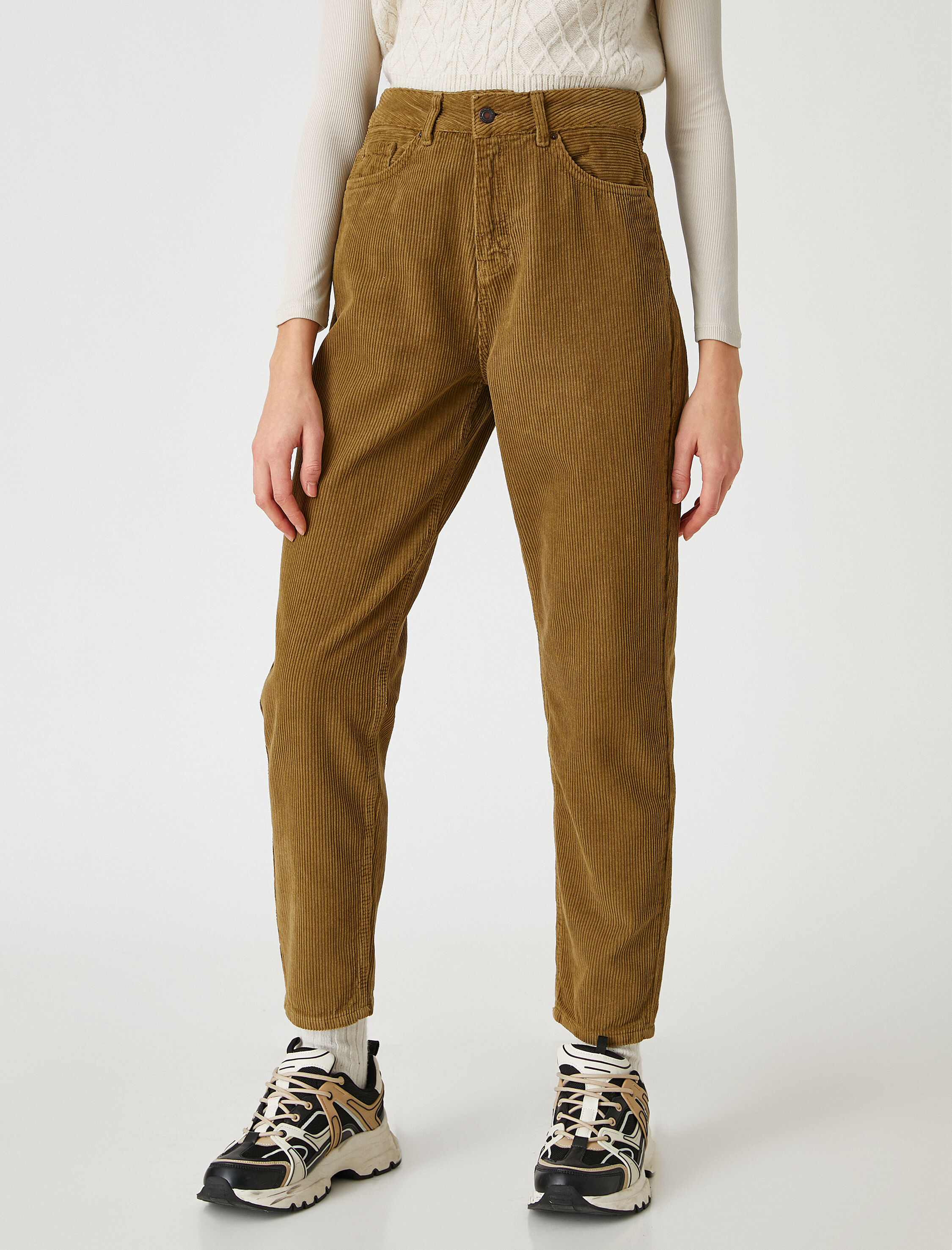   Yüksek Bel Kadife Pantolon