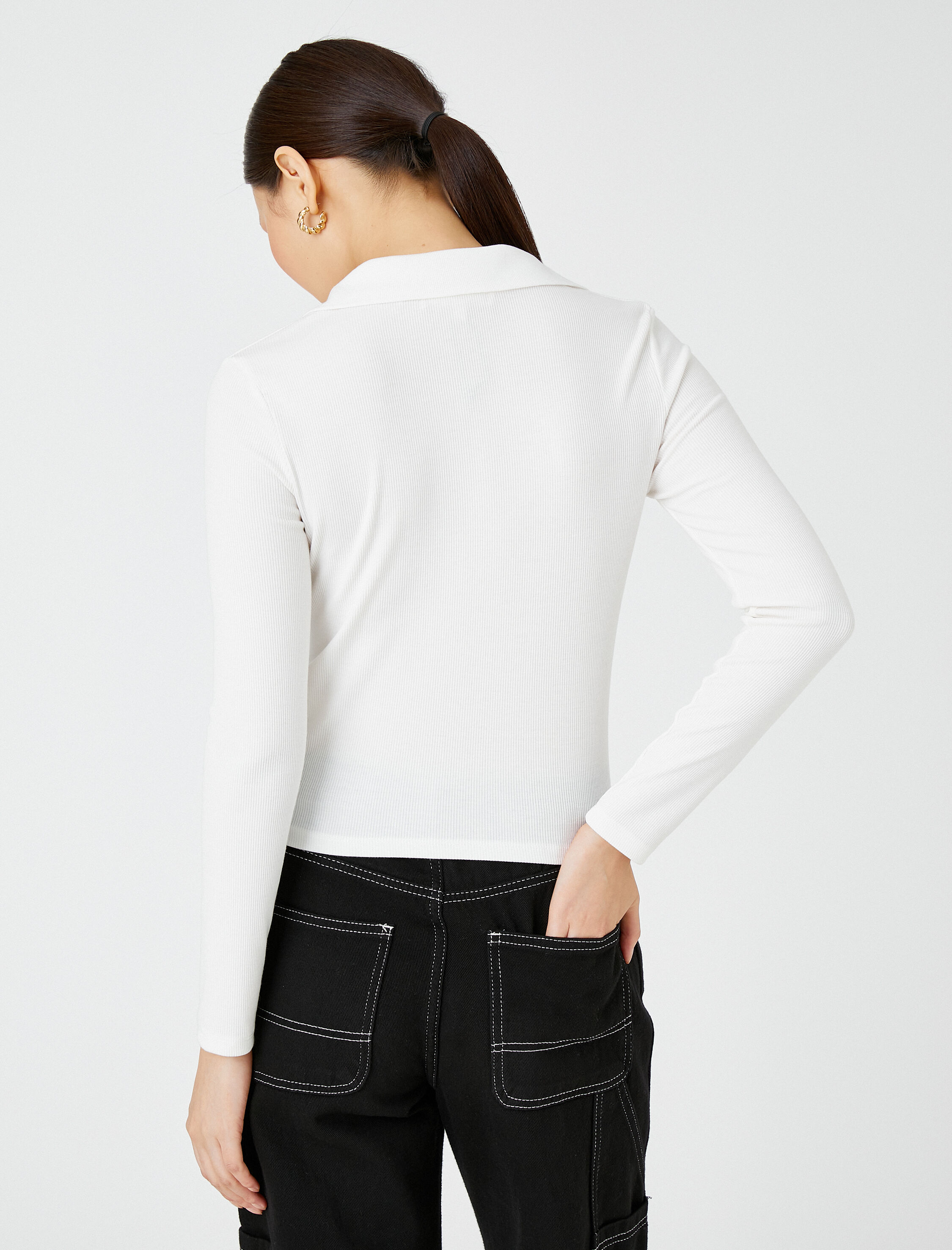   Drapeli Gömlek Uzun Kollu