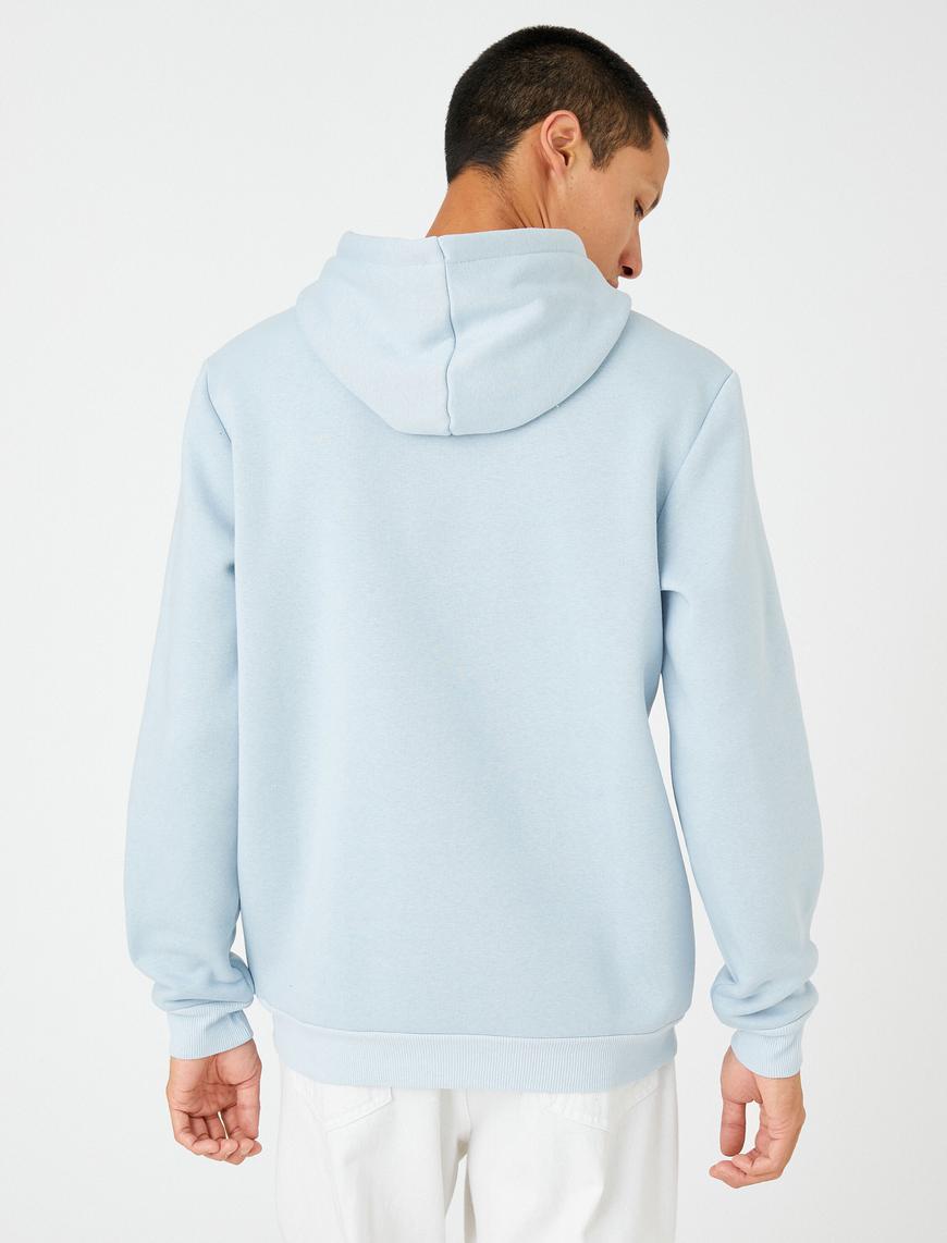   Basic Kapşonlu Sweatshirt