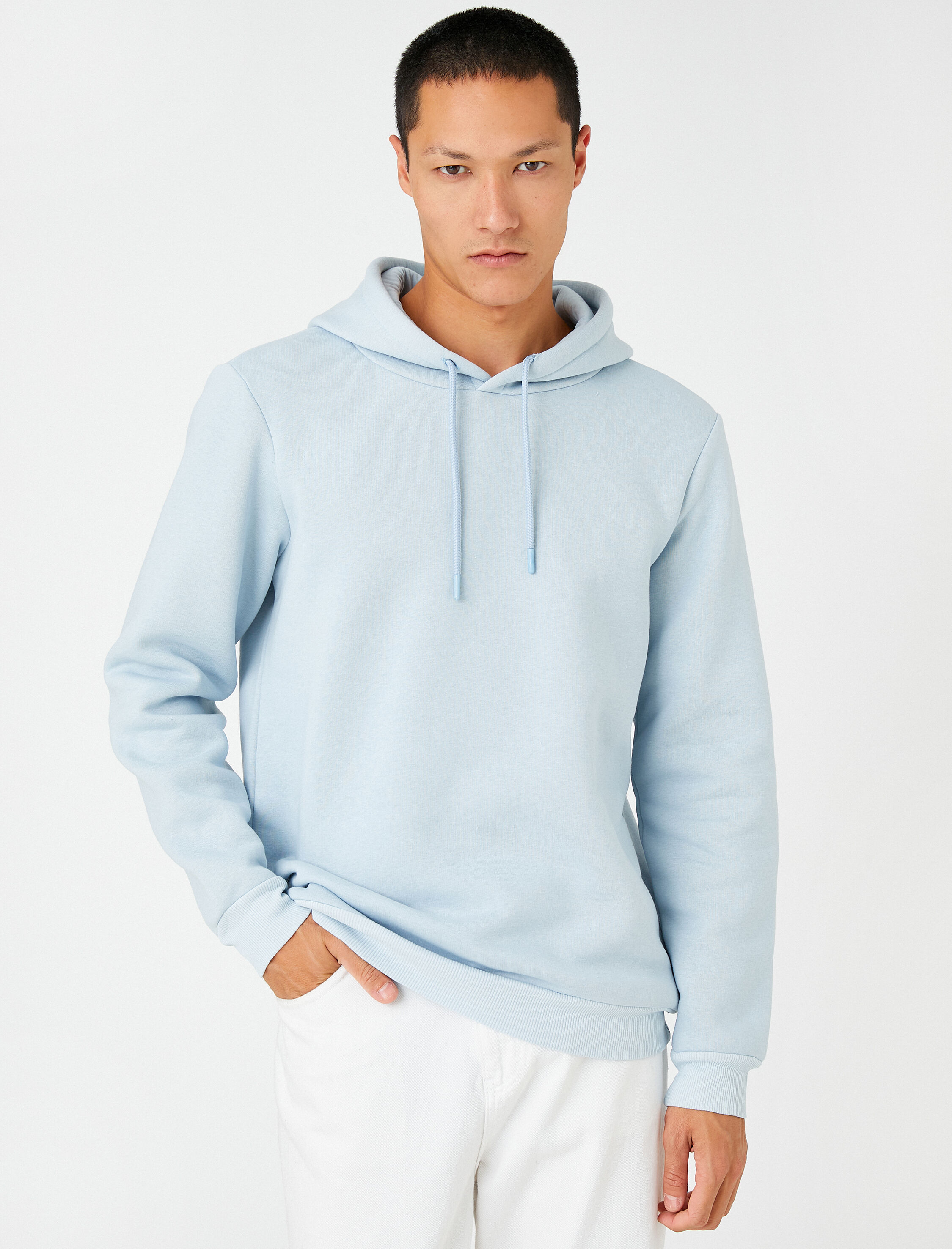 Basic Kapşonlu Sweatshirt