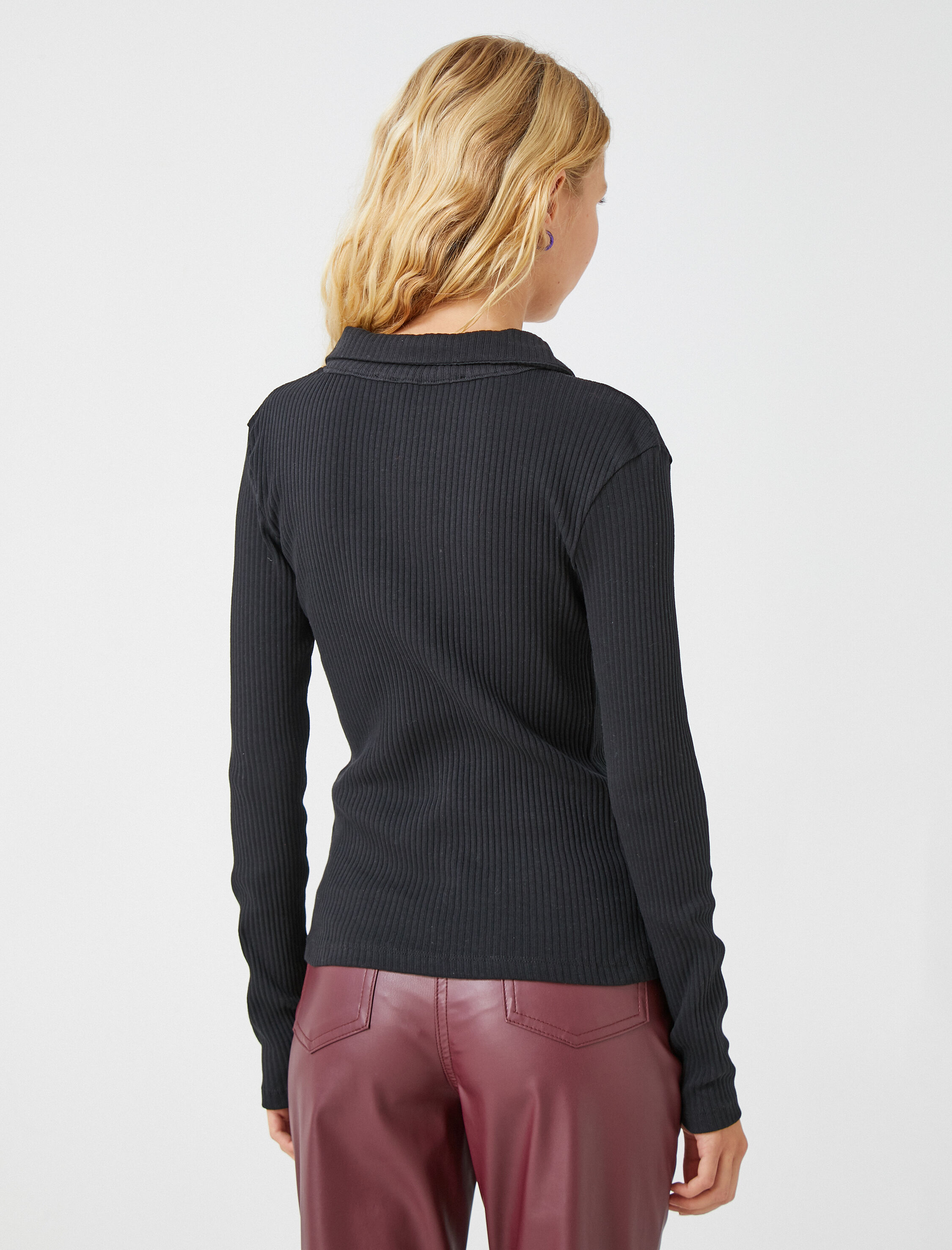   Uzun Kollu Tişört Polo Yaka Basic