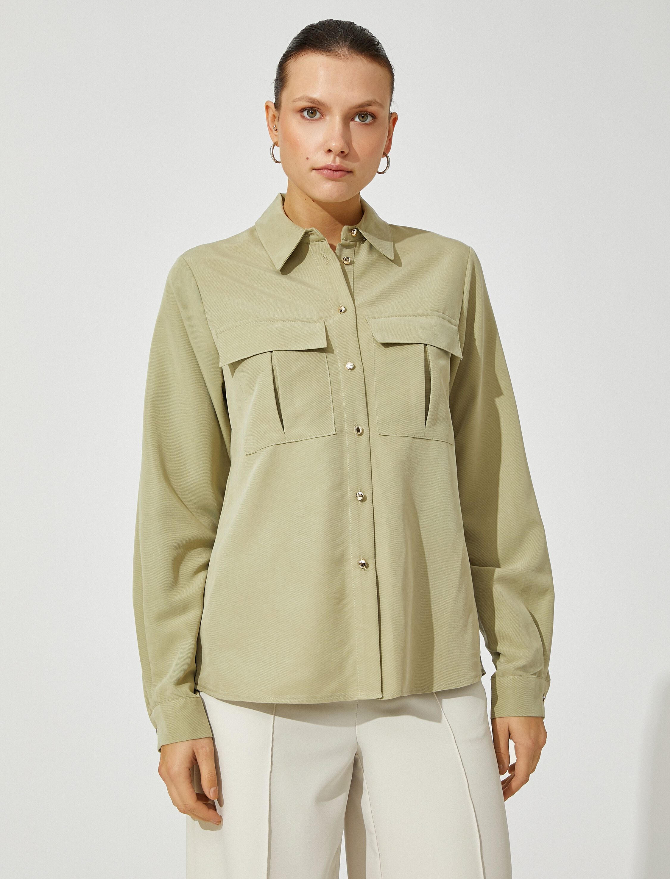   Cepli Gömlek Modal Karışımlı