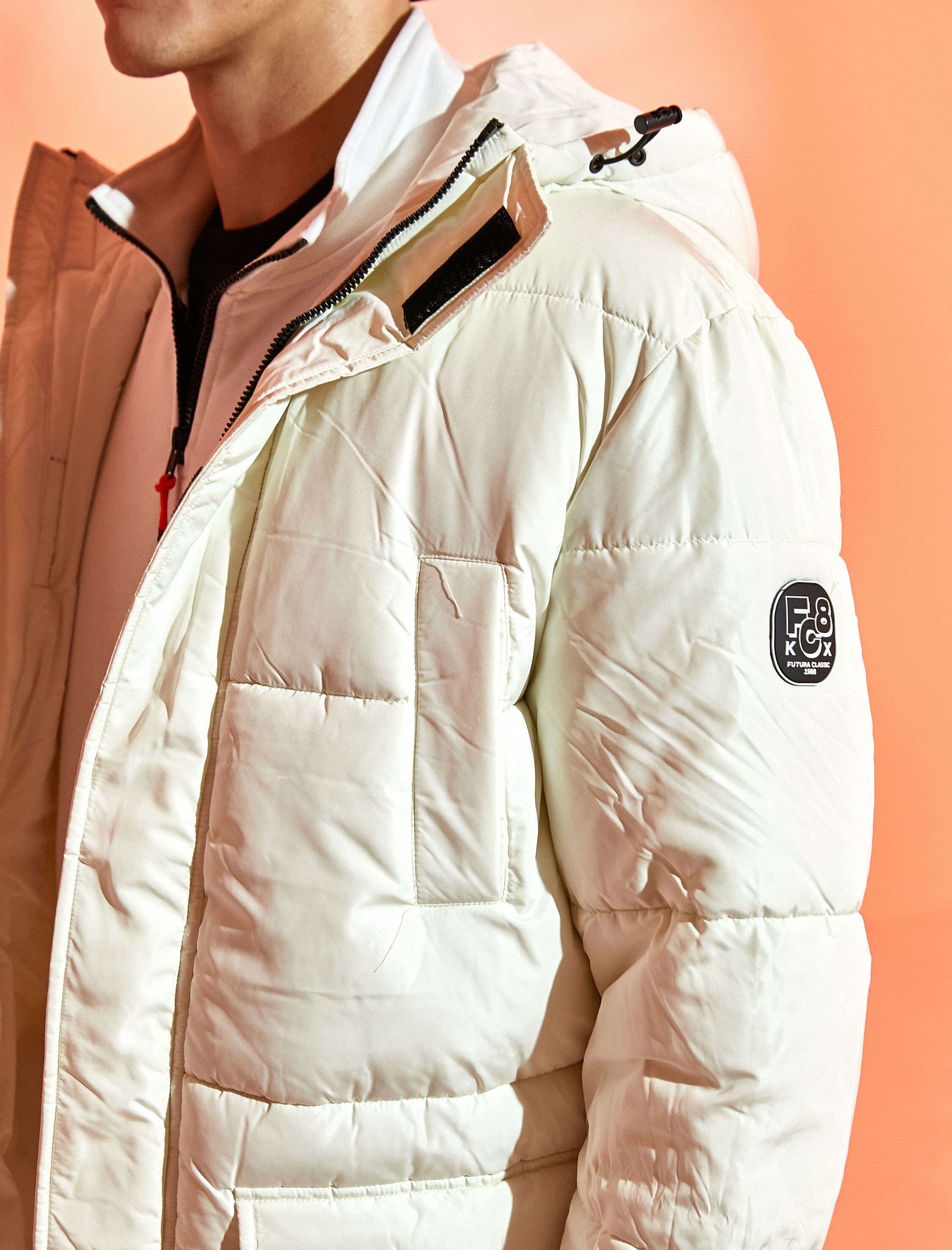   Oversize Şişme Mont Kapşonlu Cep Detaylı Su Geçirmez