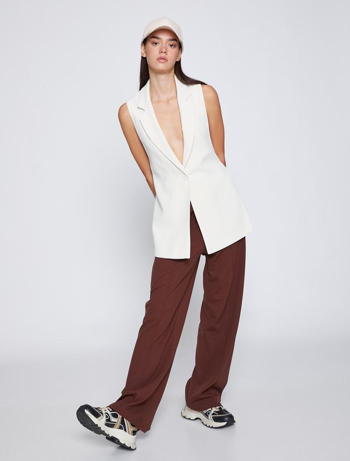  Yanları Detaylı Yelek