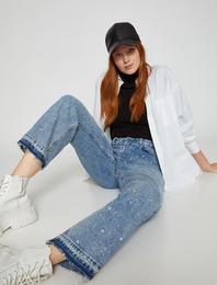 Yüksek Bel Kot Pantolon Düz Paça - Nora Jean