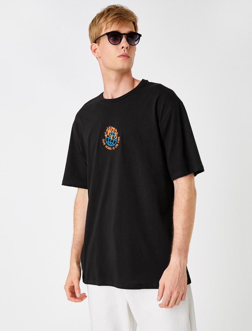   Baskılı Oversize Tişört