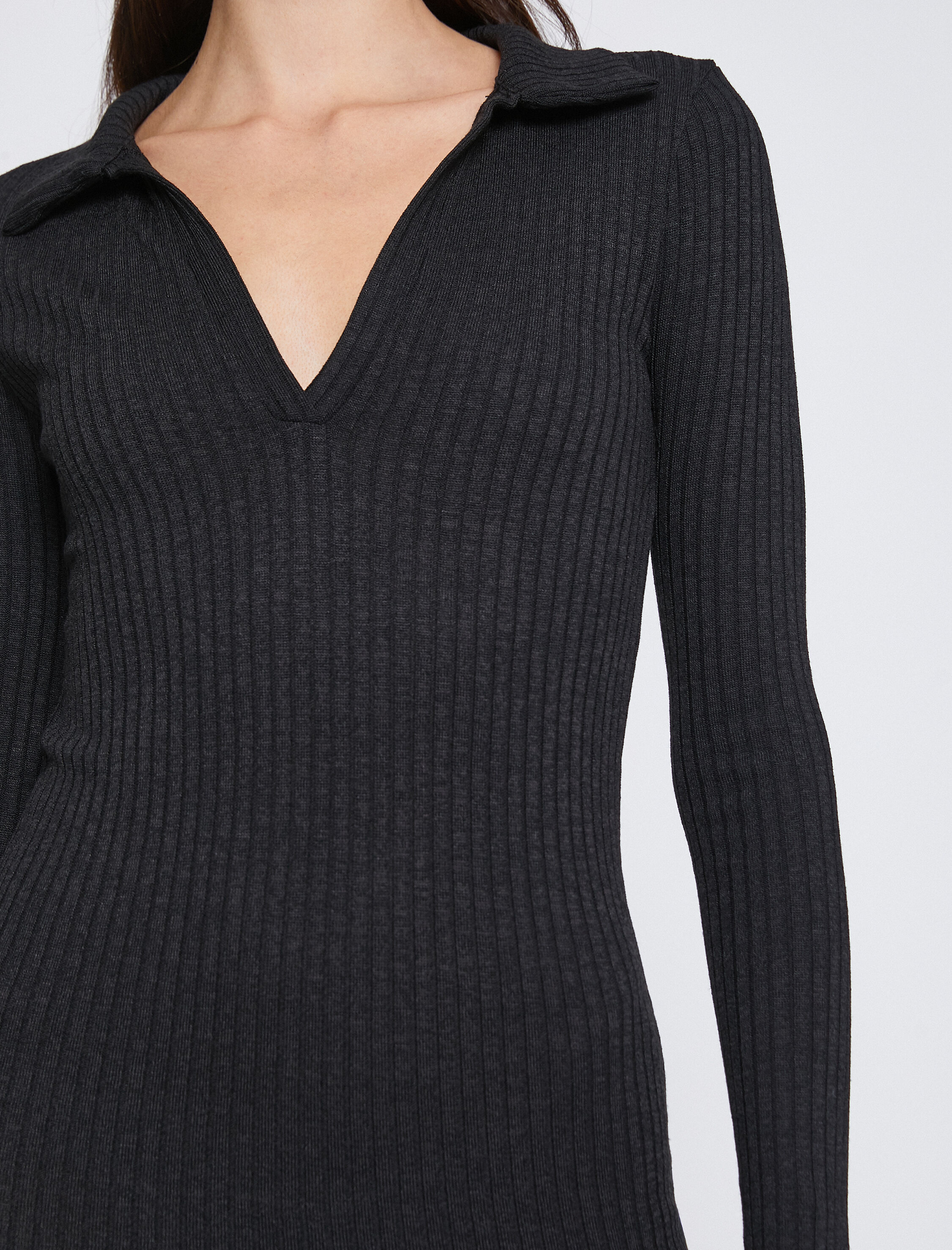   Mini Triko Elbise Polo Yaka