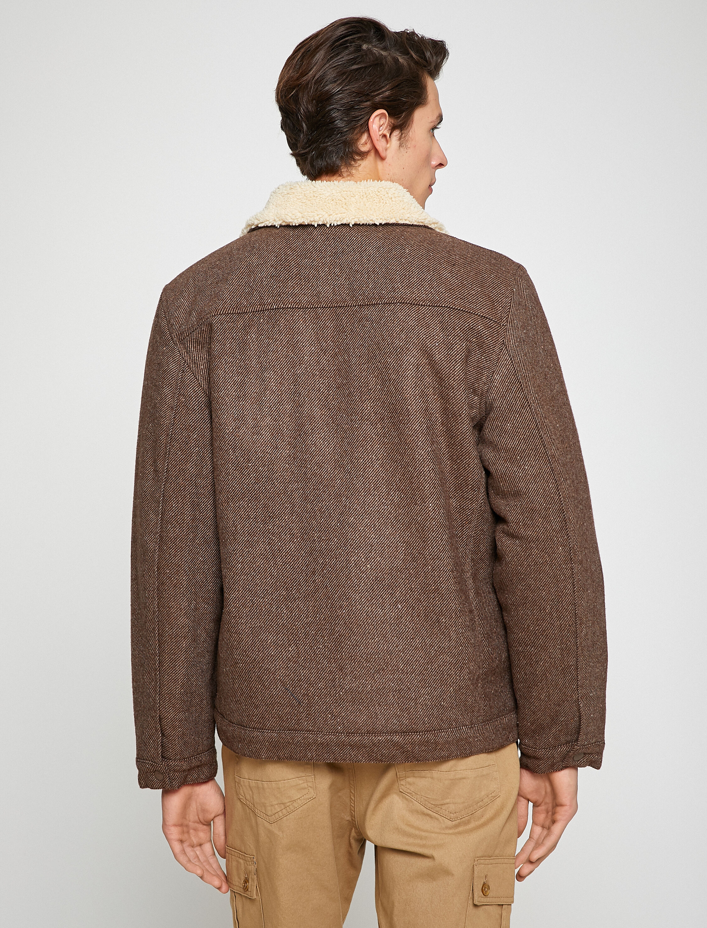   Yaka Detaylı Ceket Fermuarlı Çok Cepli