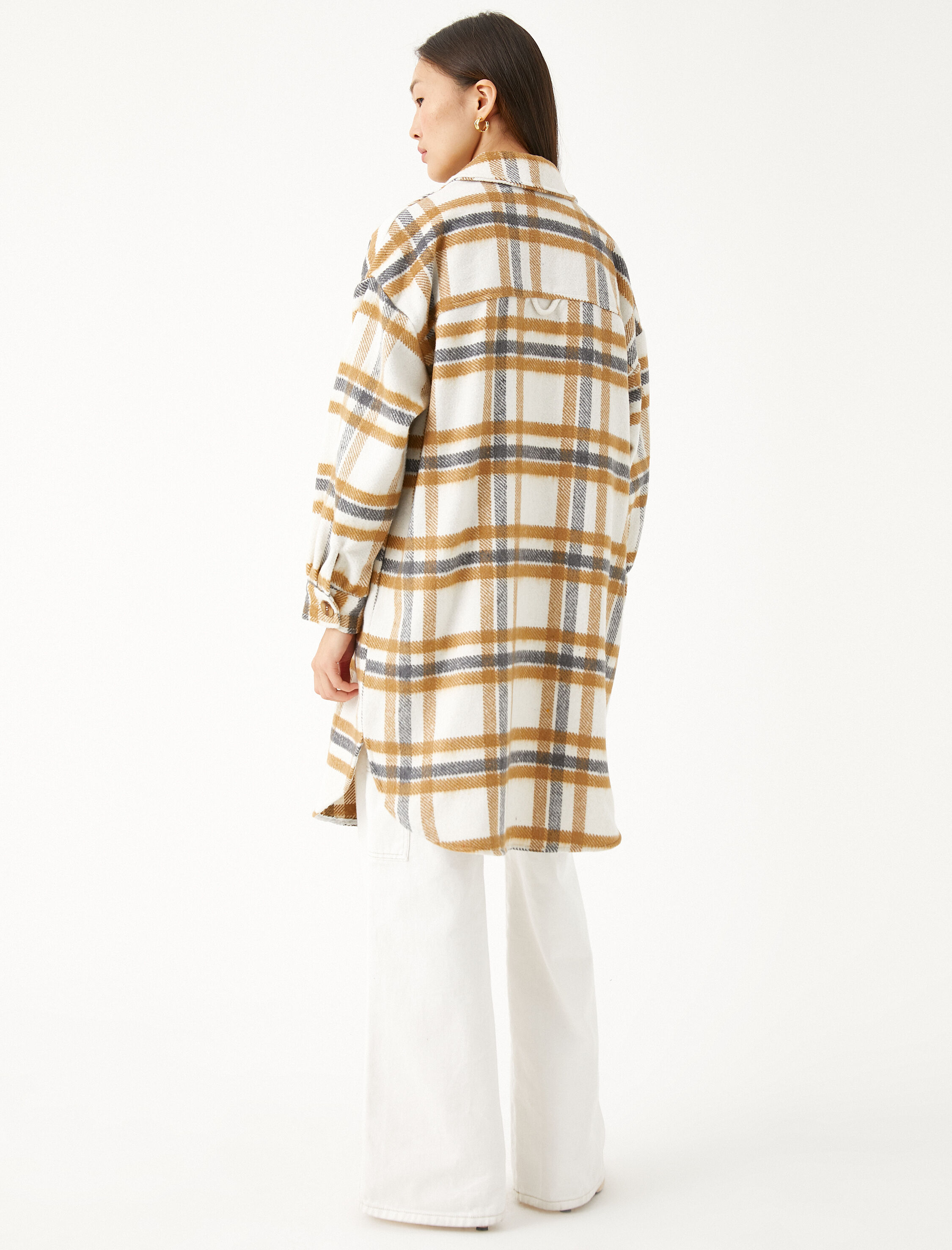   Oversize Gömlek Ceket Cep Detaylı