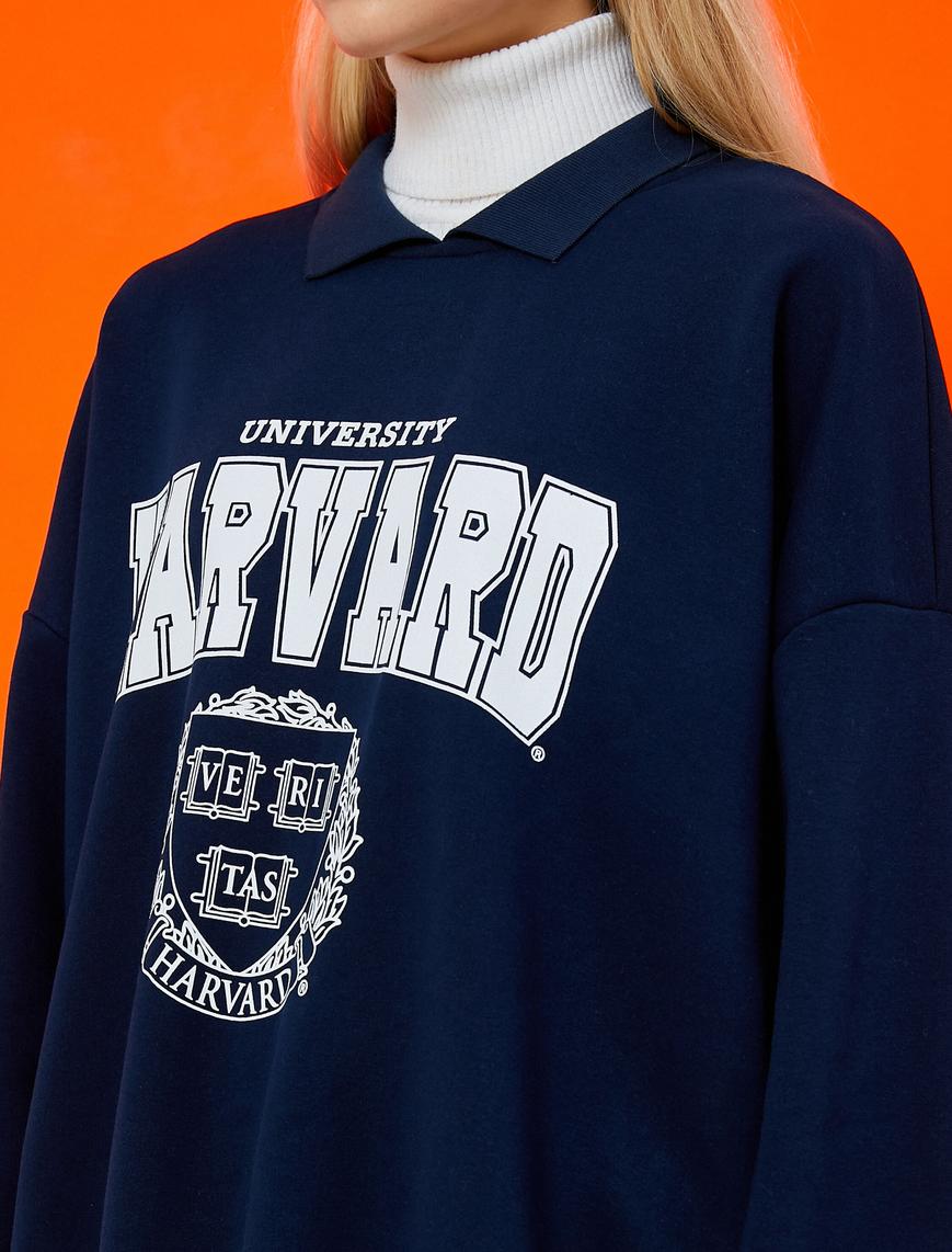   Oversize Kolej Sweatshirt Harvard Lisanslı