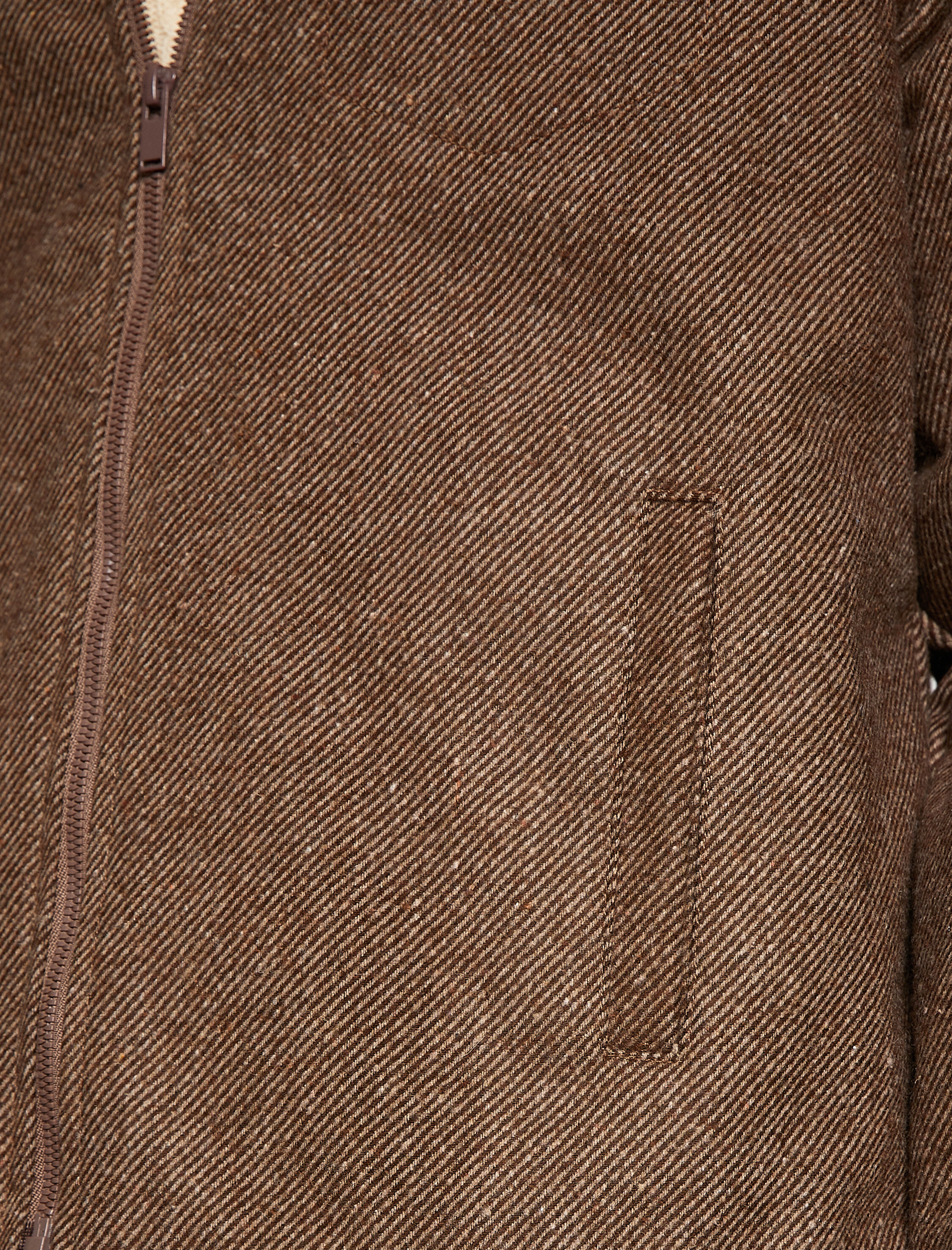   Yaka Detaylı Ceket Fermuarlı Çok Cepli