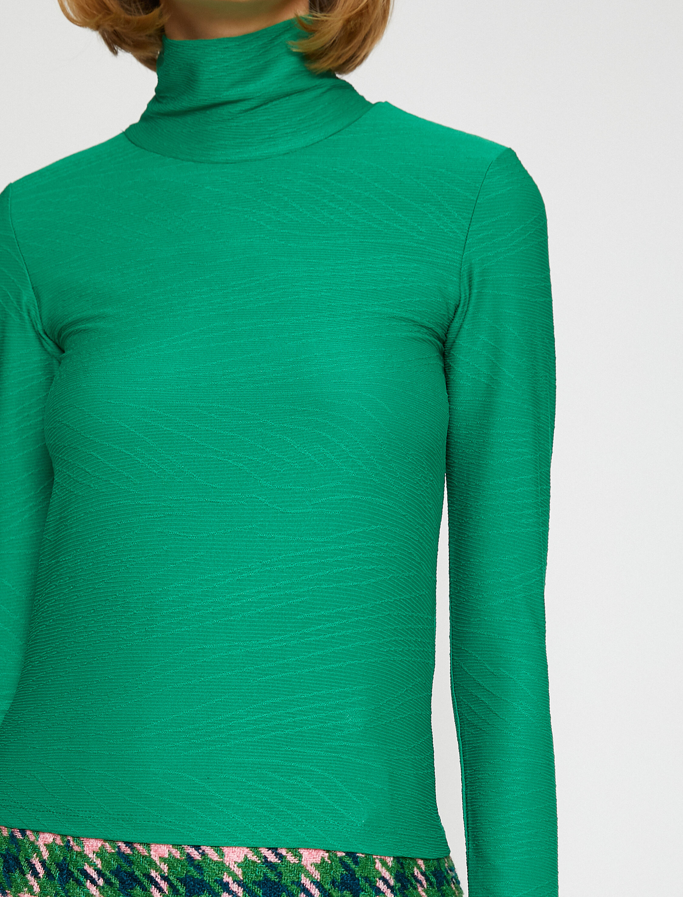   Balıkçı Yaka Tişört Uzun Kollu