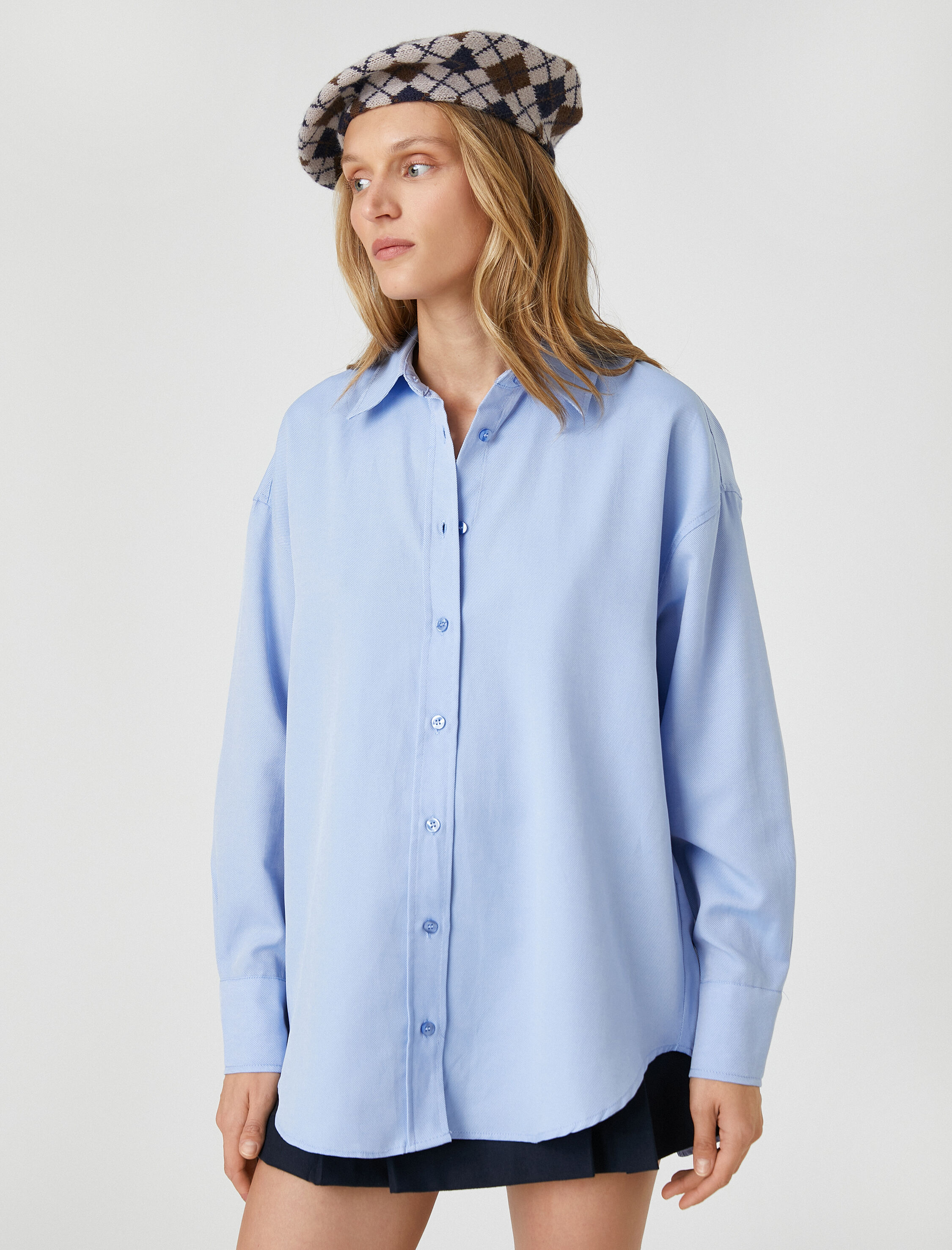   Uzun Kollu Oversize Gömlek