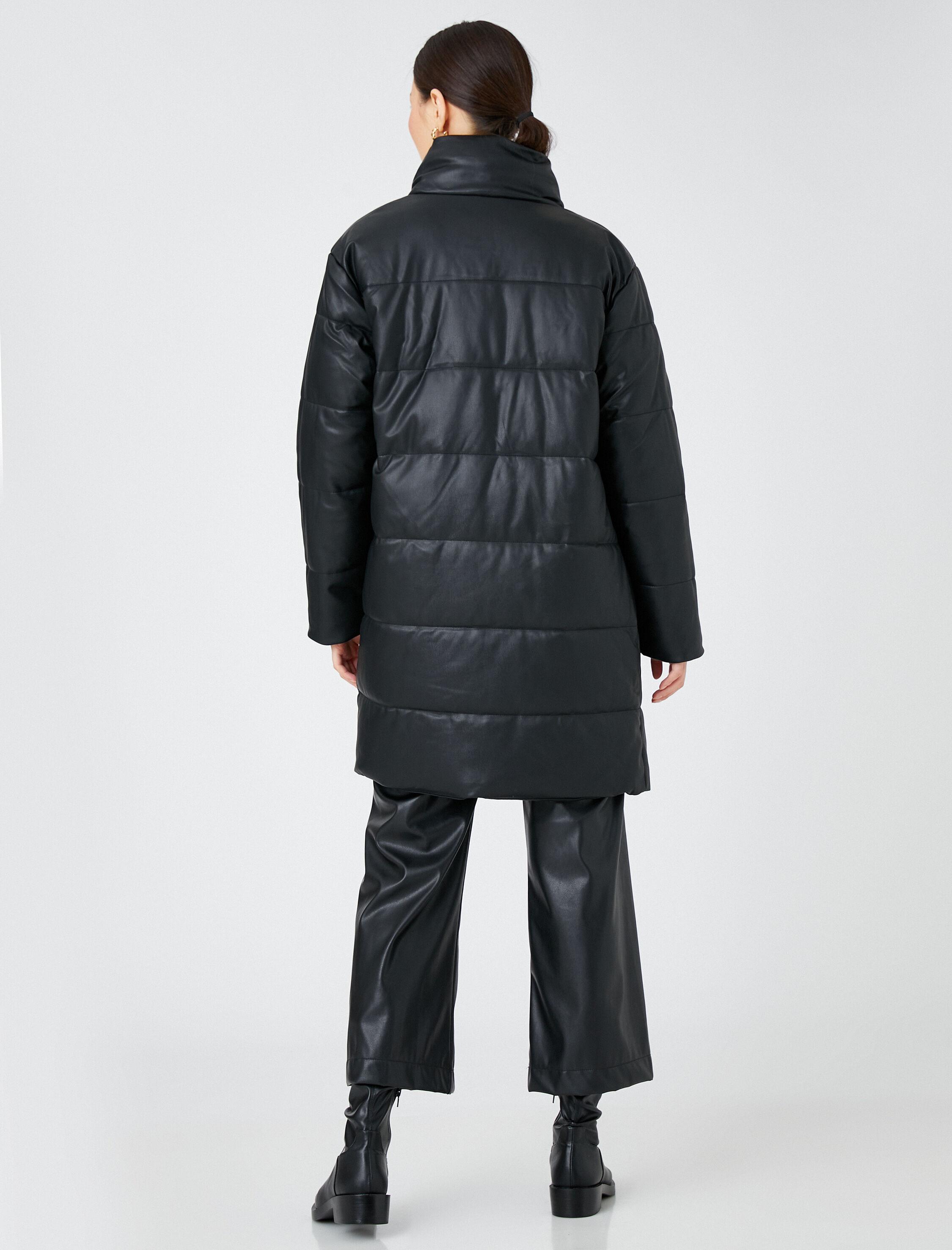   Şişme Mont Suni Deri