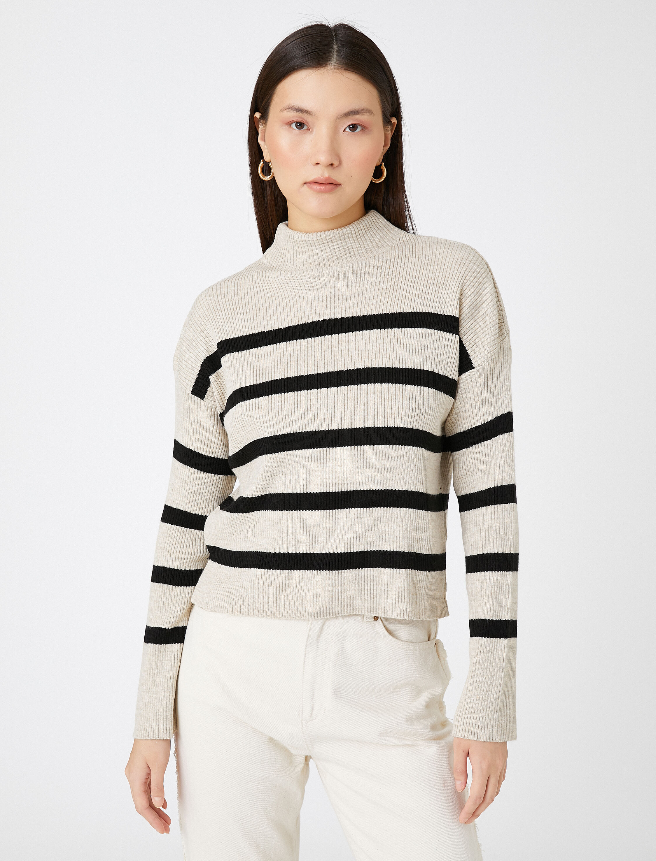   Yarım Balıkçı Yaka Kazak Triko