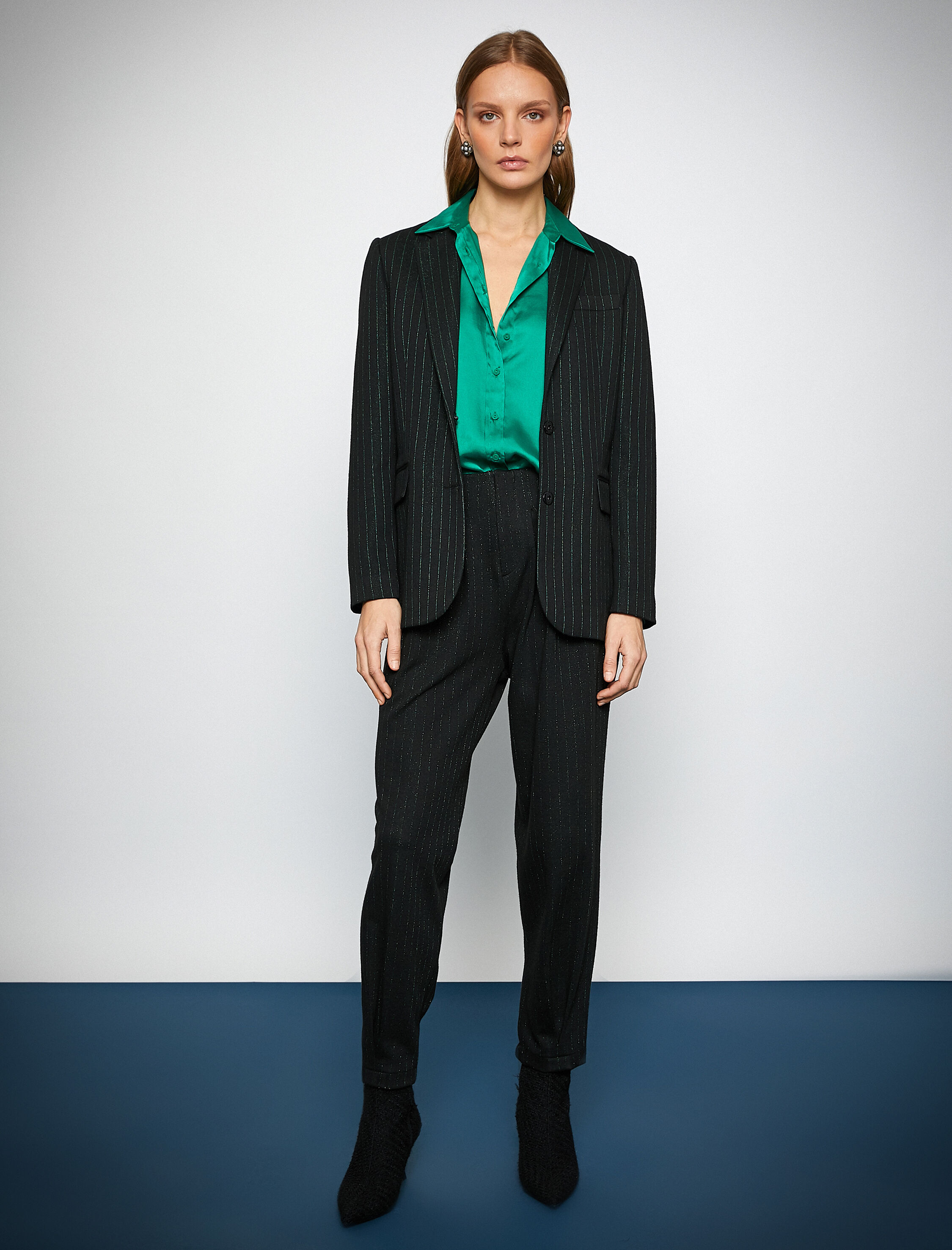   Melis Ağazat X Koton - Simli Pileli Havuç Pantolon