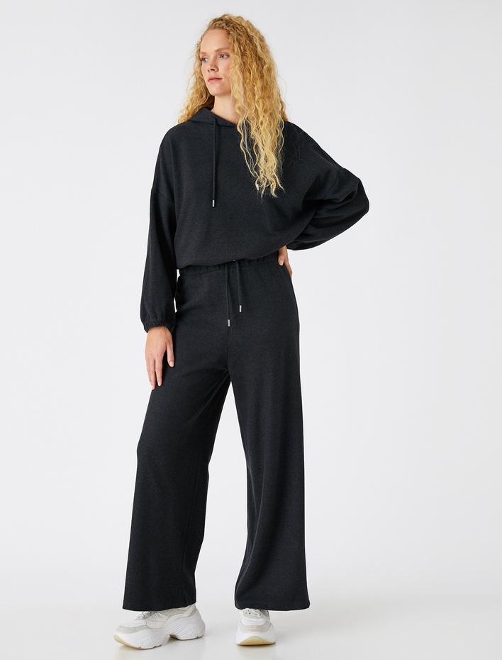  Bol Paça Pantolon Beli Bağlamalı