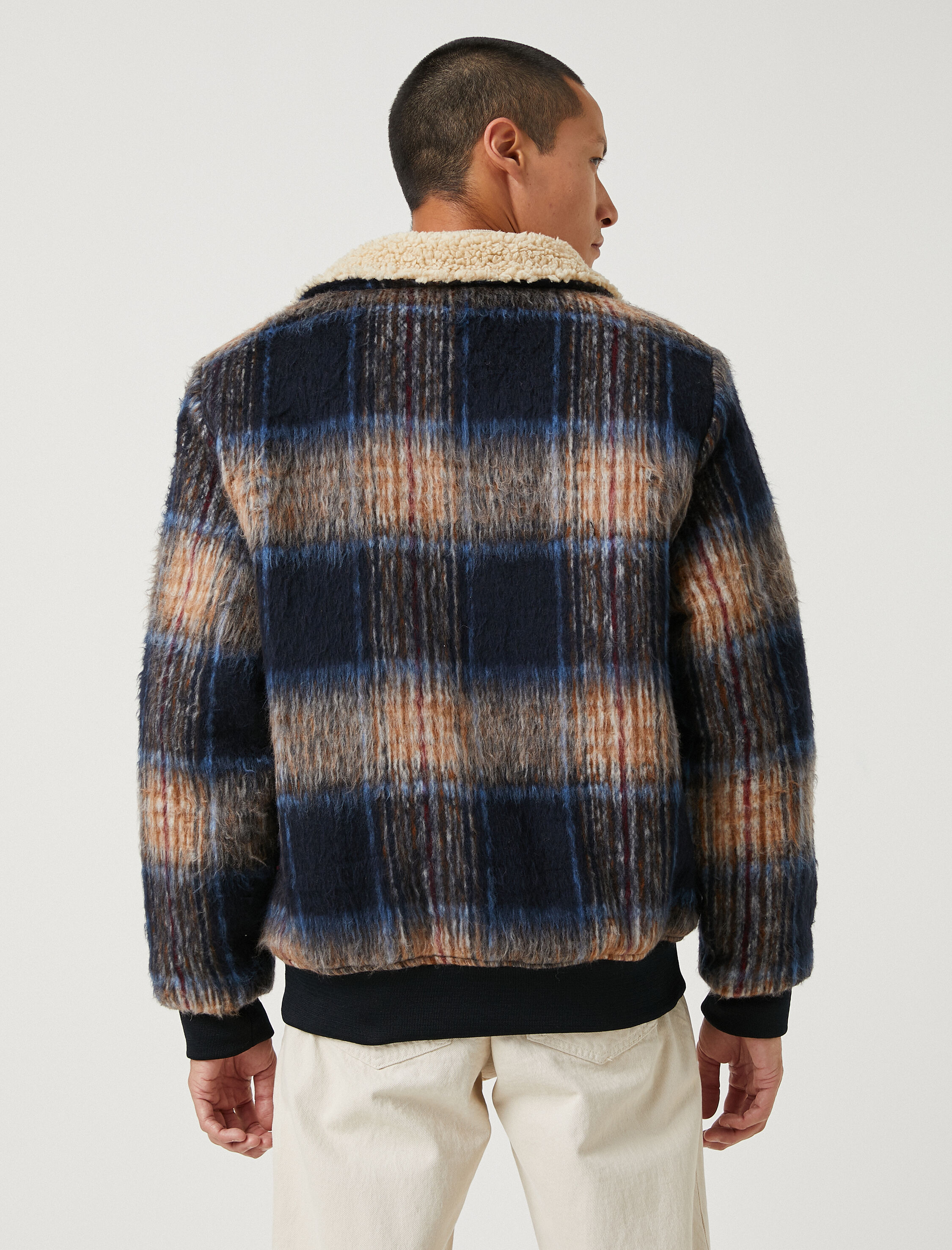   Yaka Detaylı Ceket Cepli Fermuarlı Yumuşak Dokulu