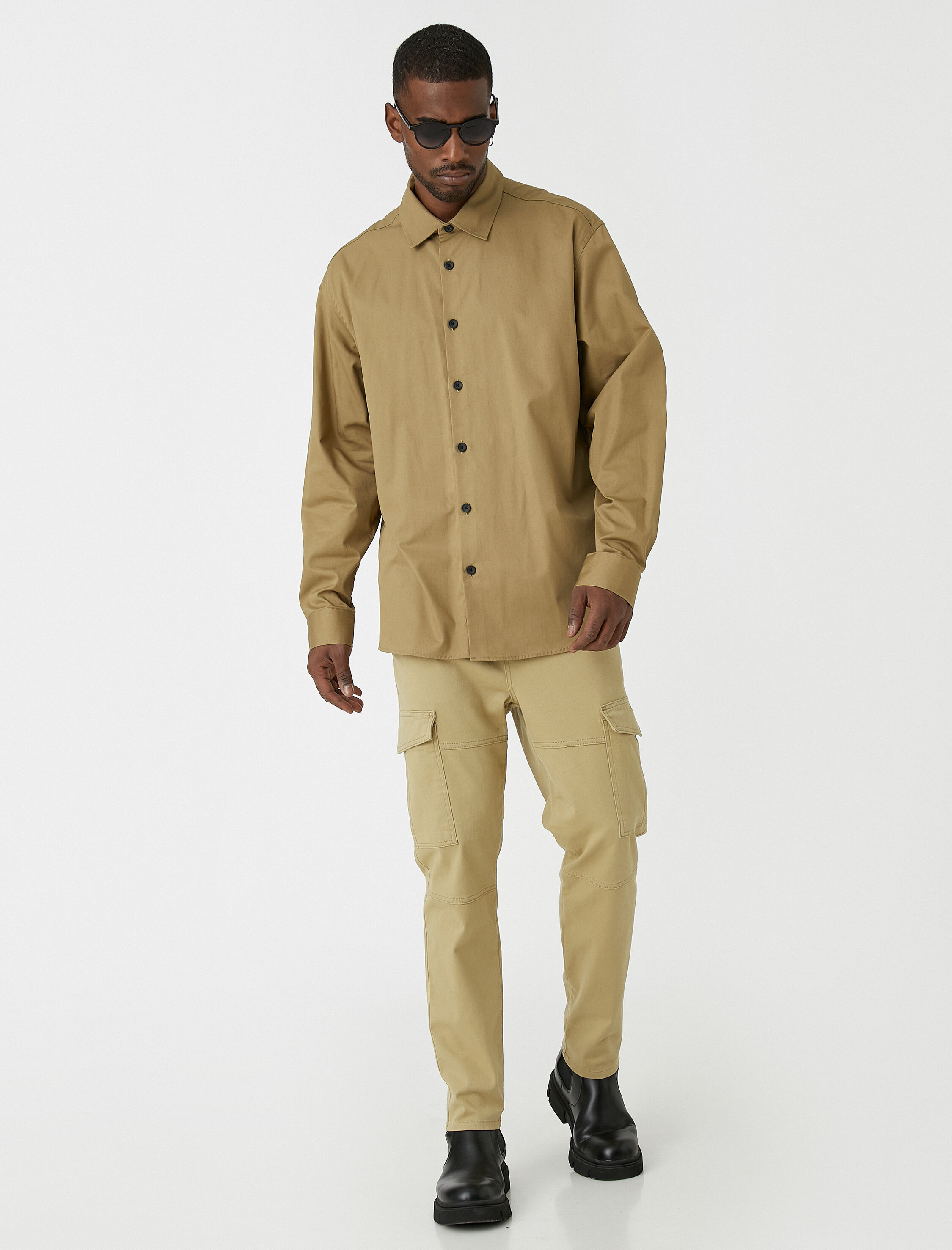   Jogger Kargo Pantolon Beli Bağcıklı Cep Detaylı